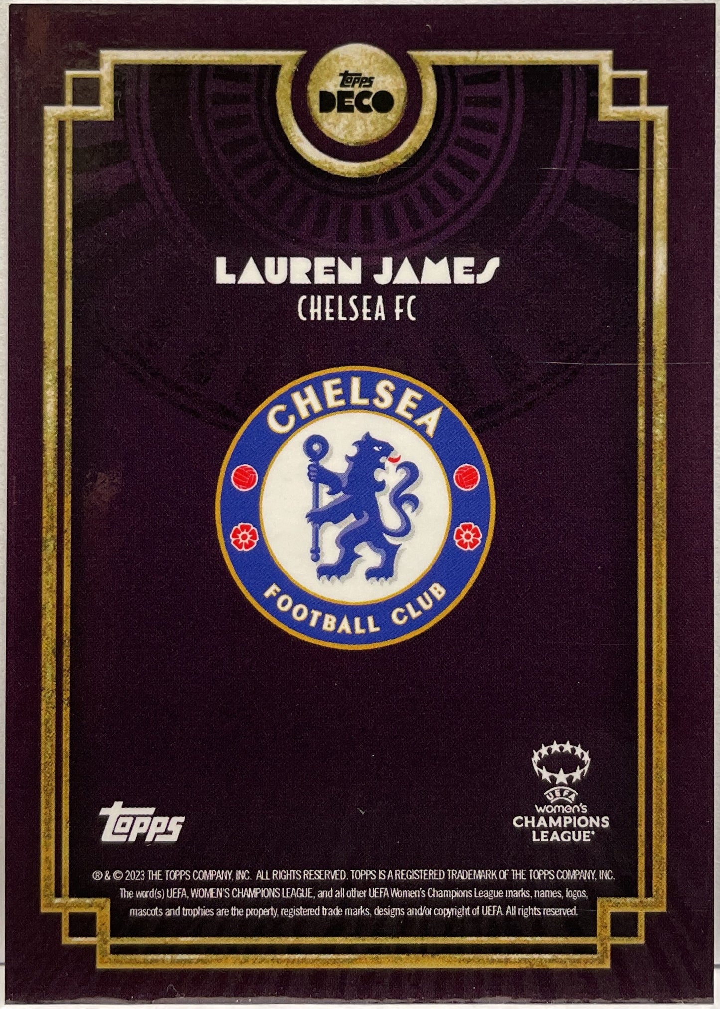 Lauren James 25/25 Purple Topps Deco 2022/23