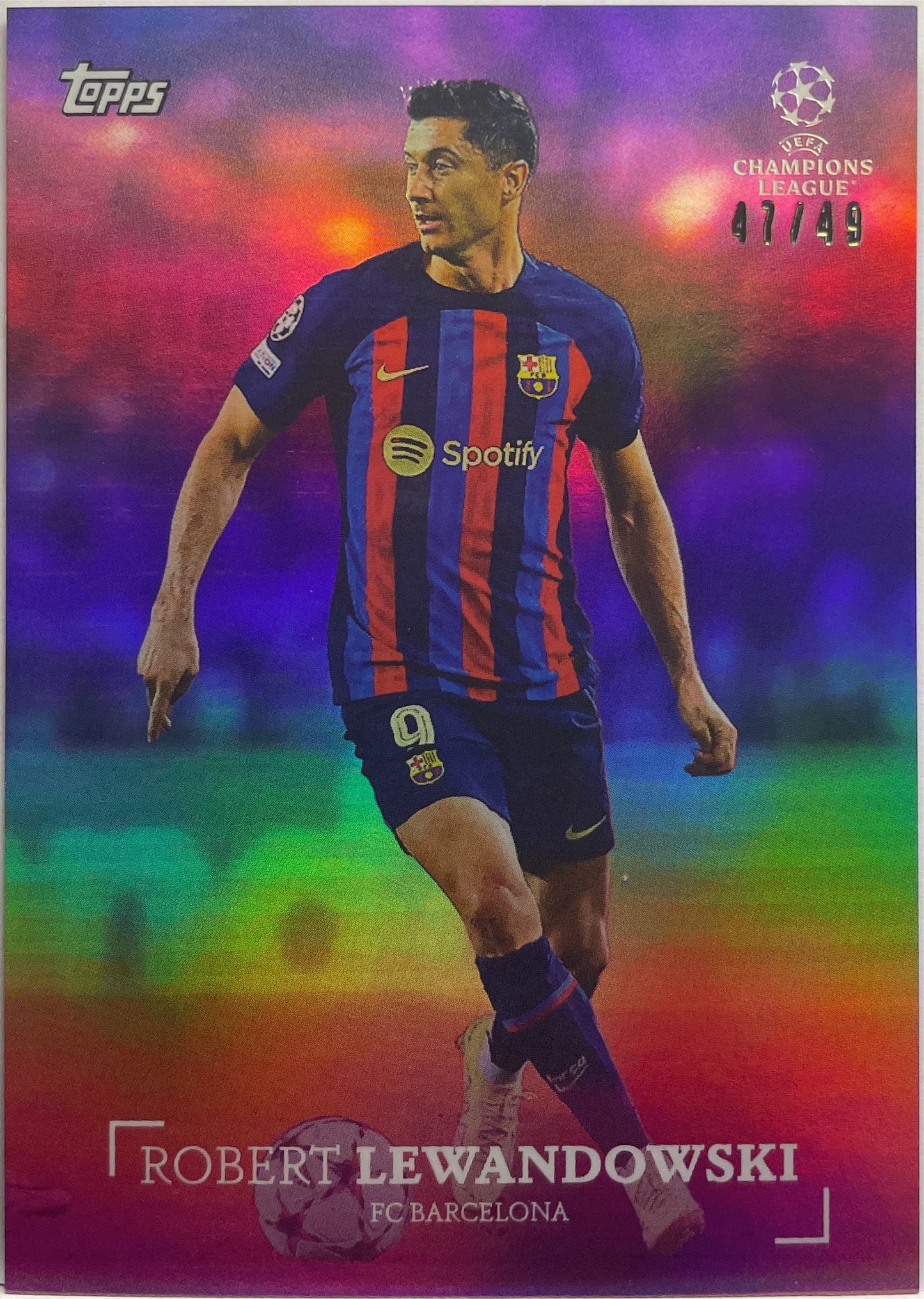 Robert Lewandowski 47/49 Pink Topps Simplicidad 2022/23