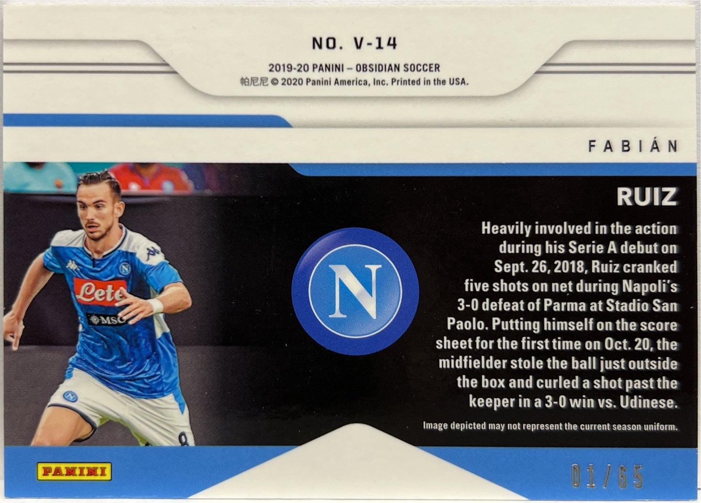 Fabian Ruiz 1/65 Purple Obsidian 2019/20