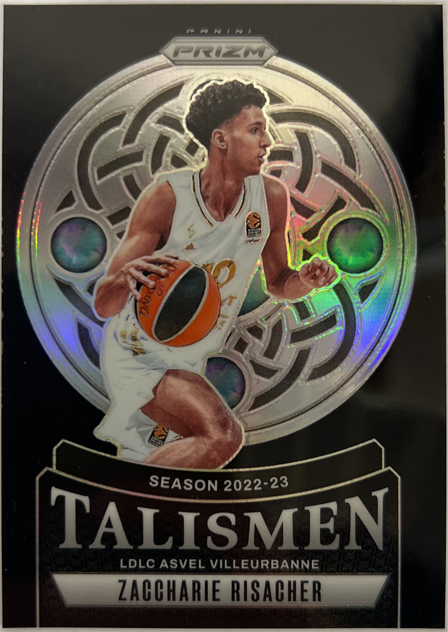 Zaccharie Risacher 1/1 Talismen Black Panini Prizm Euroleague Basketball 2024/25