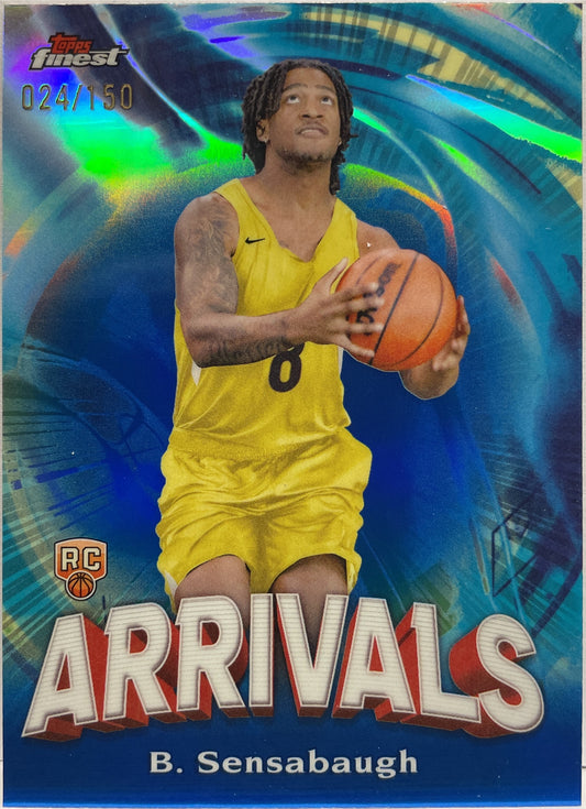 Brice Sensabaugh 24/150 Rookie Arrivals Blue Topps Finest NBA Basketball 2023/24