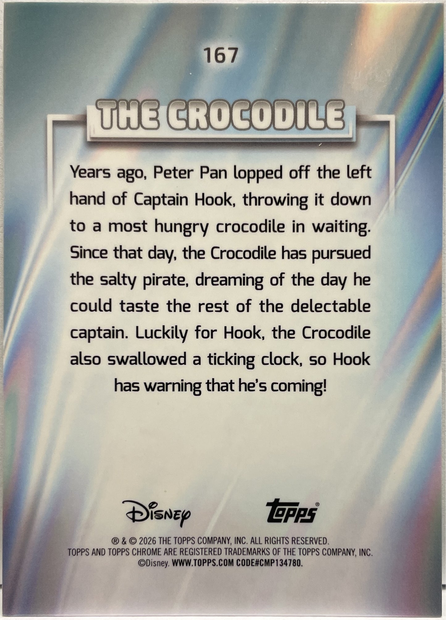 The Crocodile 50/99 Topps Chrome Disney 2026