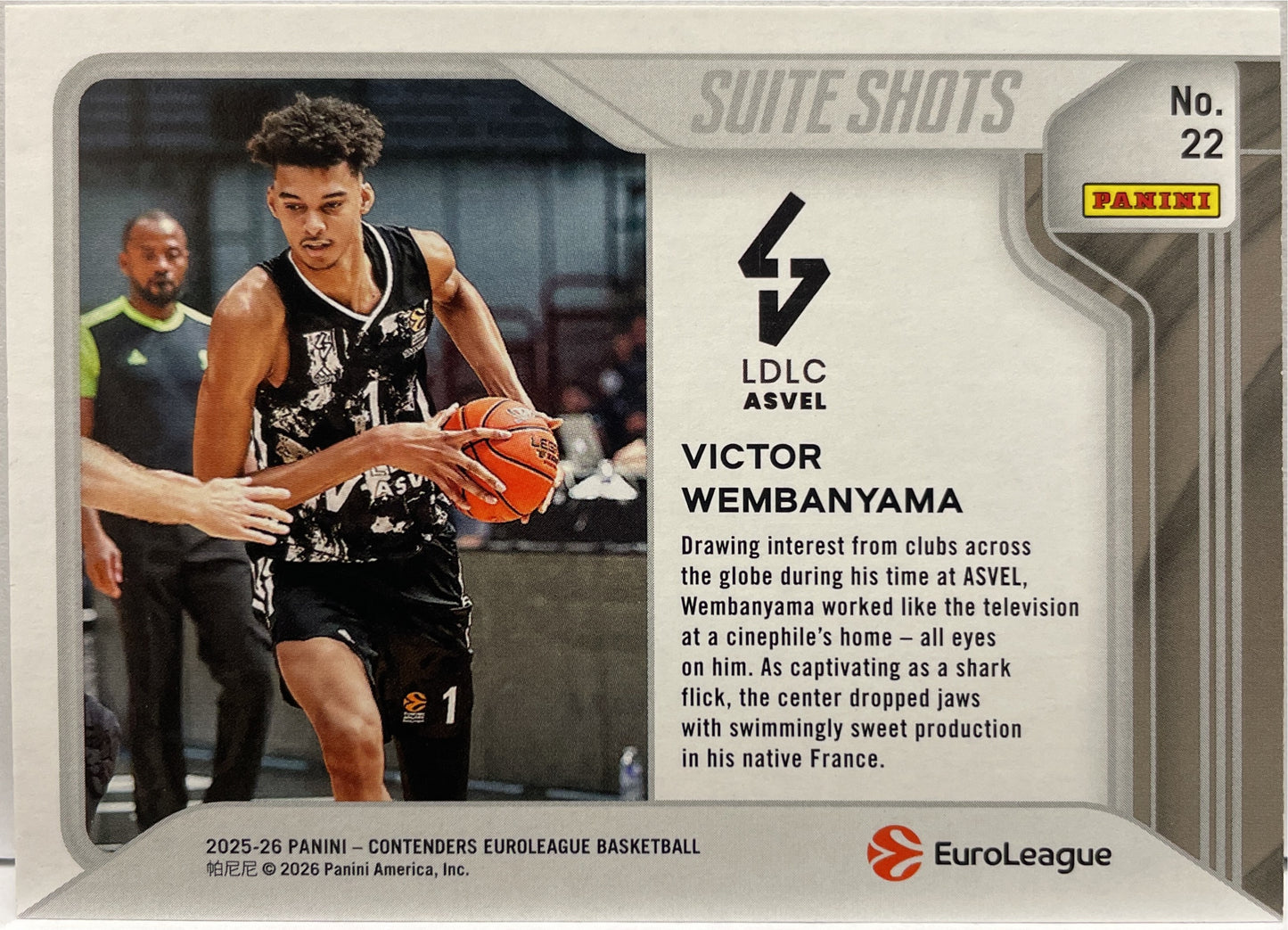 Victor Wembanyama Suite Shots Panini Contenders Basketball Euroleague 2025/26