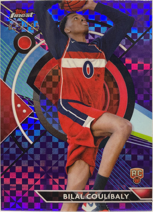 Bilal Coulibaly 35/125 Rookie Purple Topps Finest NBA Basketball 2023/24