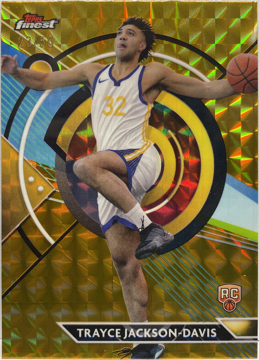 Trayce Jackson-Davis 23/50 Rookie Gold Geometric Topps Finest NBA Basketball 2023/24
