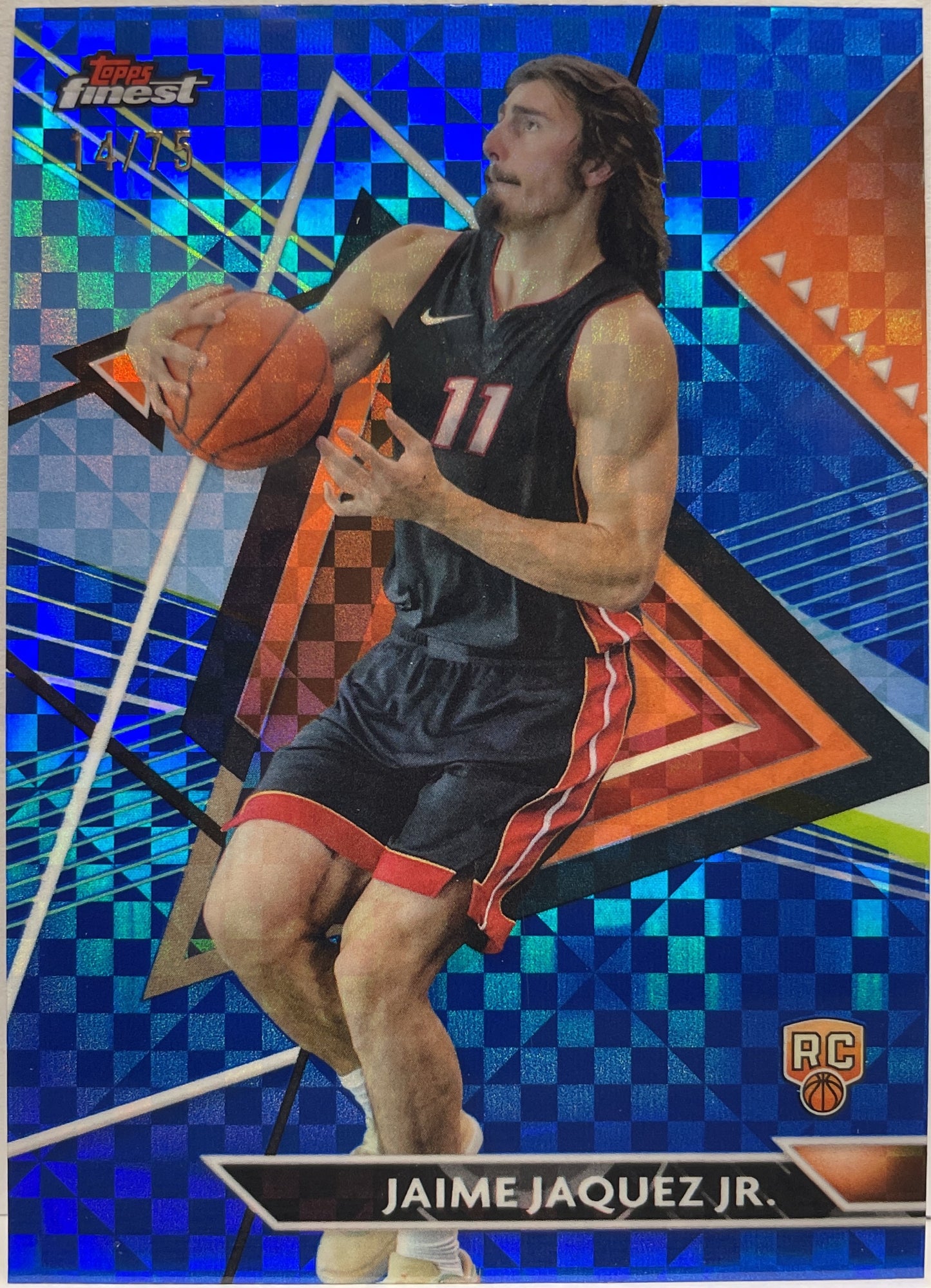 Jaime Jaquez Jr 14/75 Rookie Blue Topps Finest NBA Basketball 2023/24