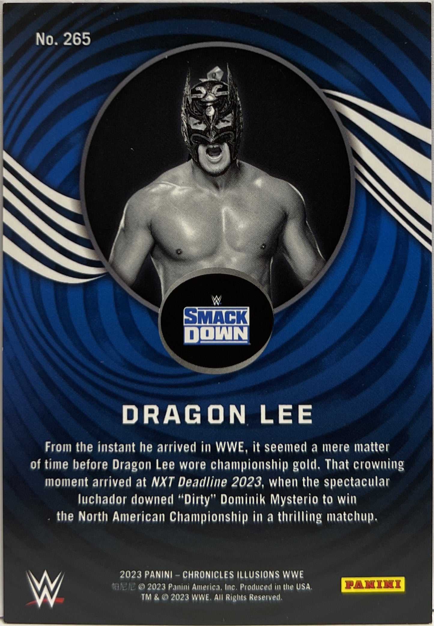 Dragon Lee 40/99 Rookie Illusions Blue Chronicles WWE 2023