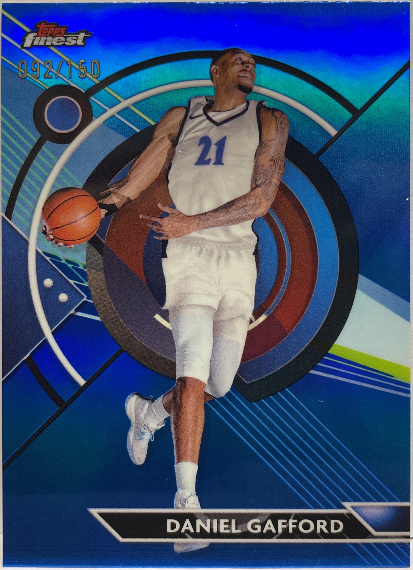 Daniel Gafford 92/150 Blue Topps Finest NBA Basketball 2023/24