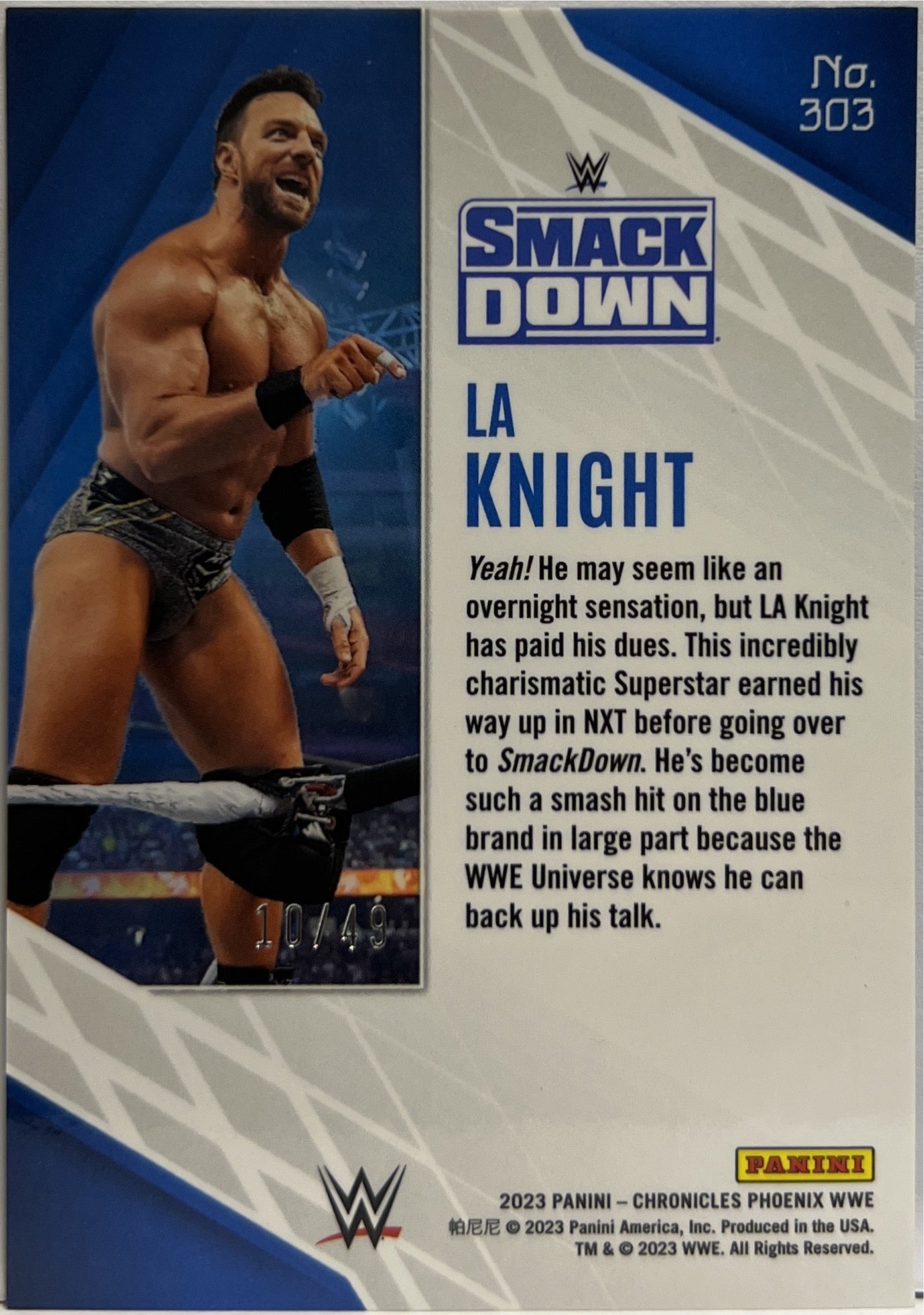 La Knight 10/49 Phoenix Purple Chronicles WWE 2023