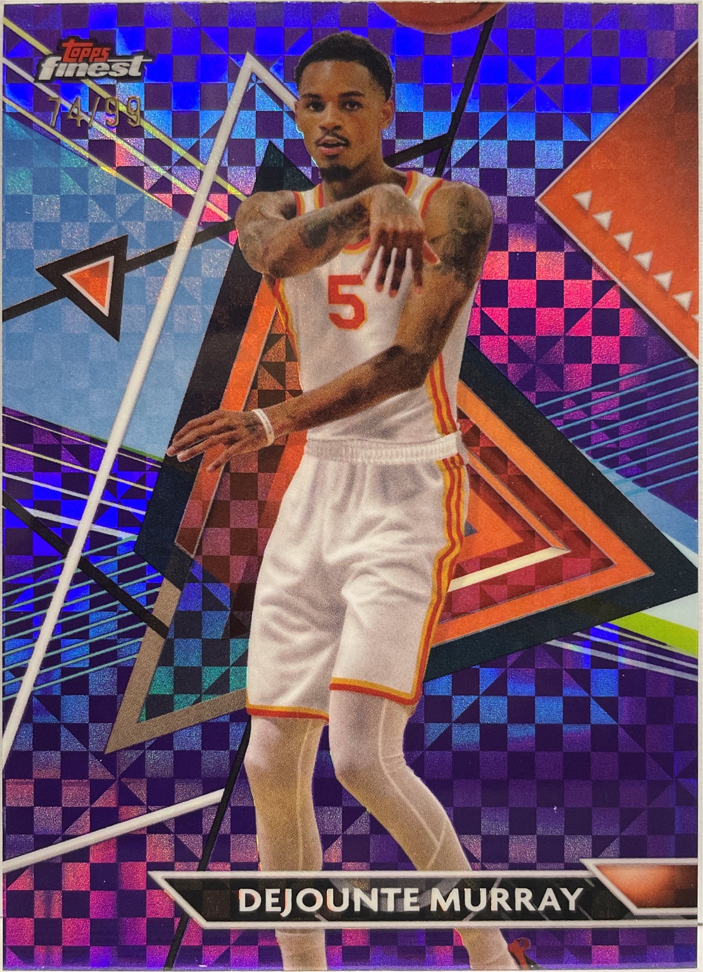 Dejounte Murray 74/99 Purple Topps Finest NBA Basketball 2023/24