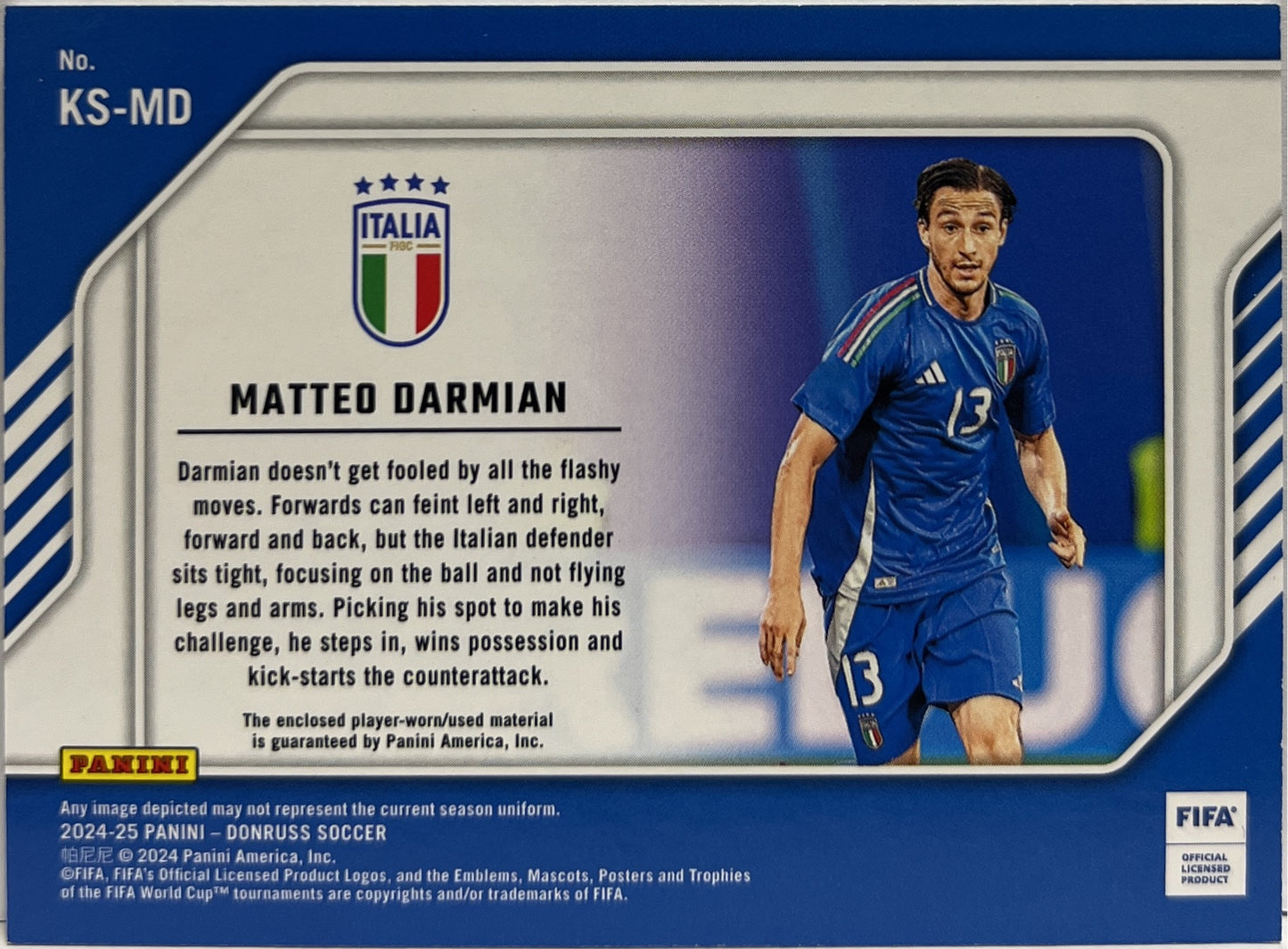 Matteo Darmian Patch Kit Series Donruss Fifa 2024/25