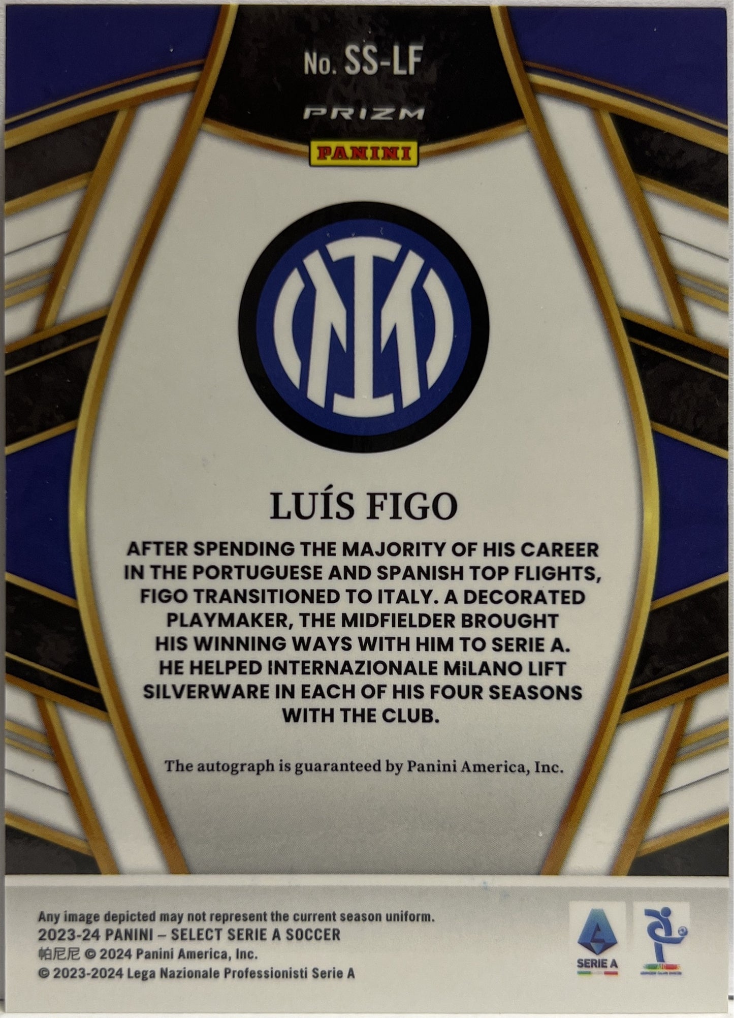 Luis Figo Autograph Select Serie A 2023/24