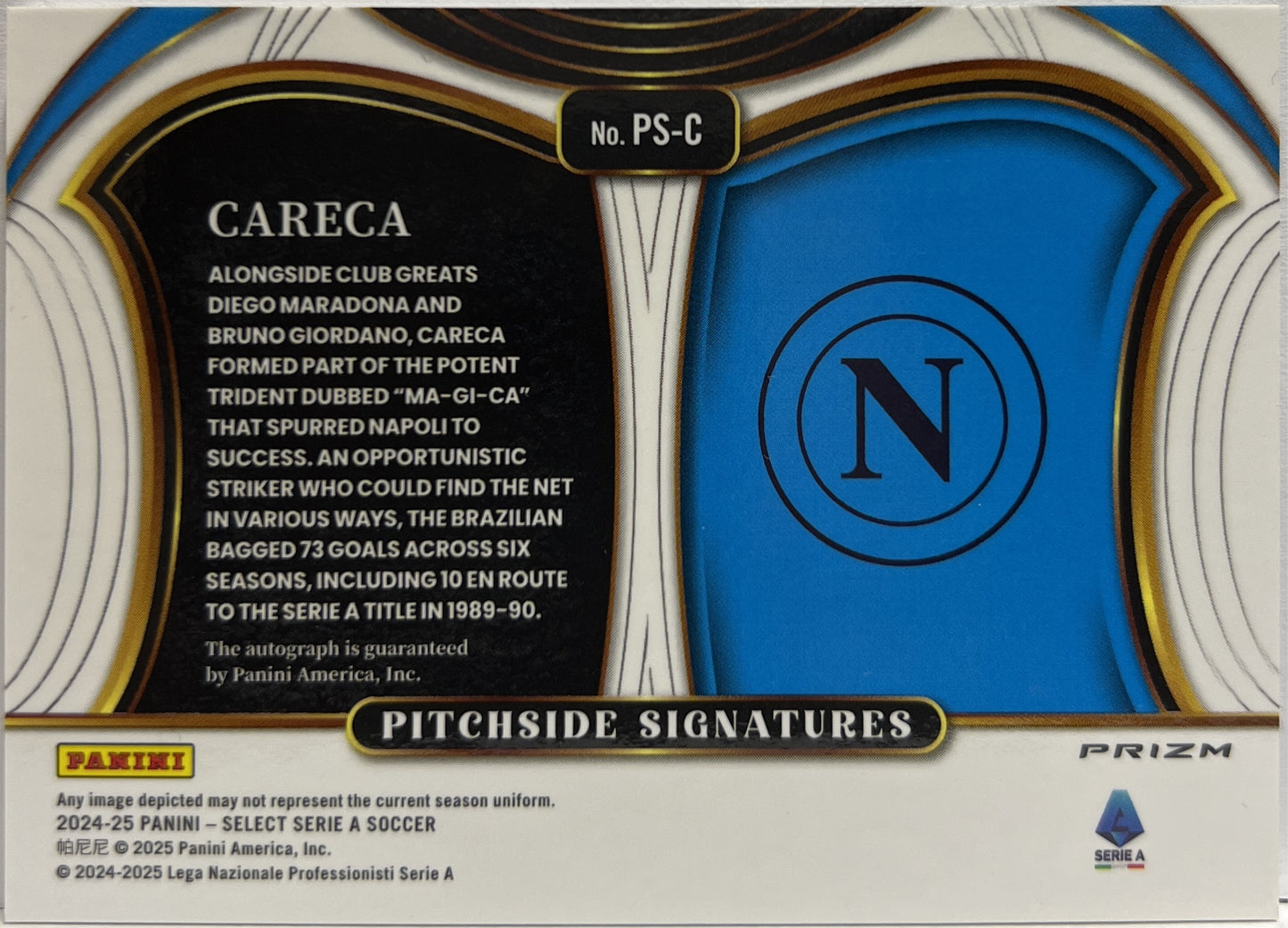Careca Autograph Pitchside Signatures Select Serie A 2024/25