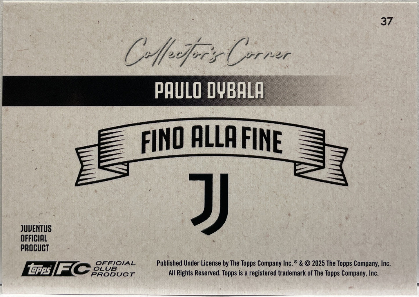 Paulo Dybala 20/99 Collector's Corner Cracked Ice Green Topps Juventus Set 2025/26