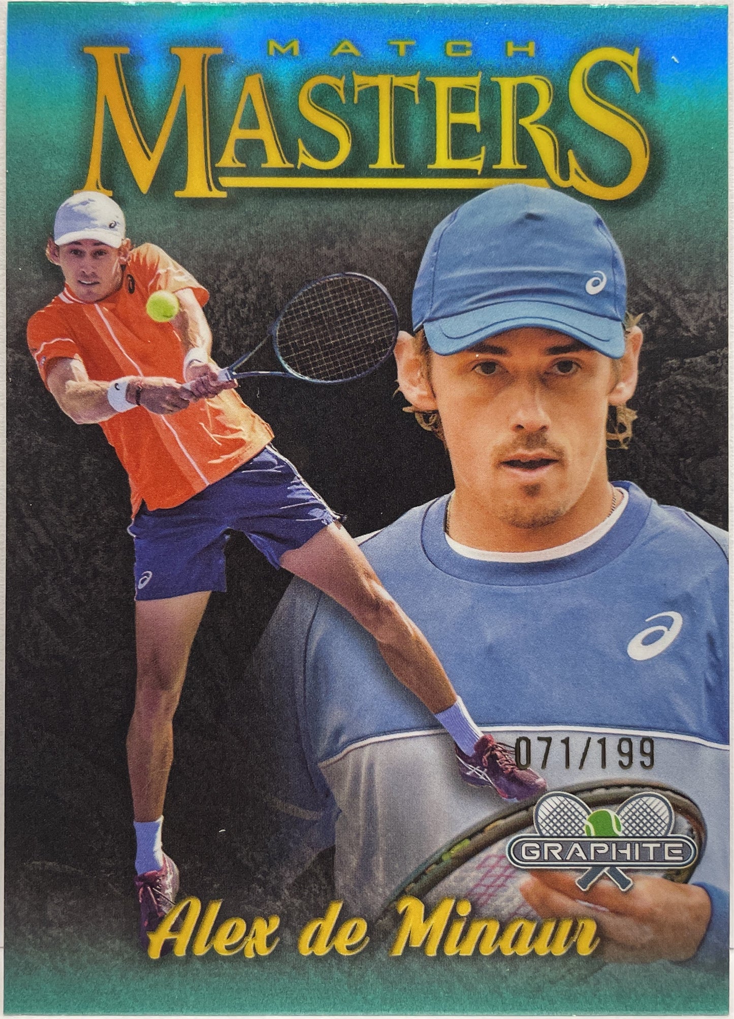 Alex De Minaur 71/199 Match Masters Aqua Topps Tennis Graphite 2024