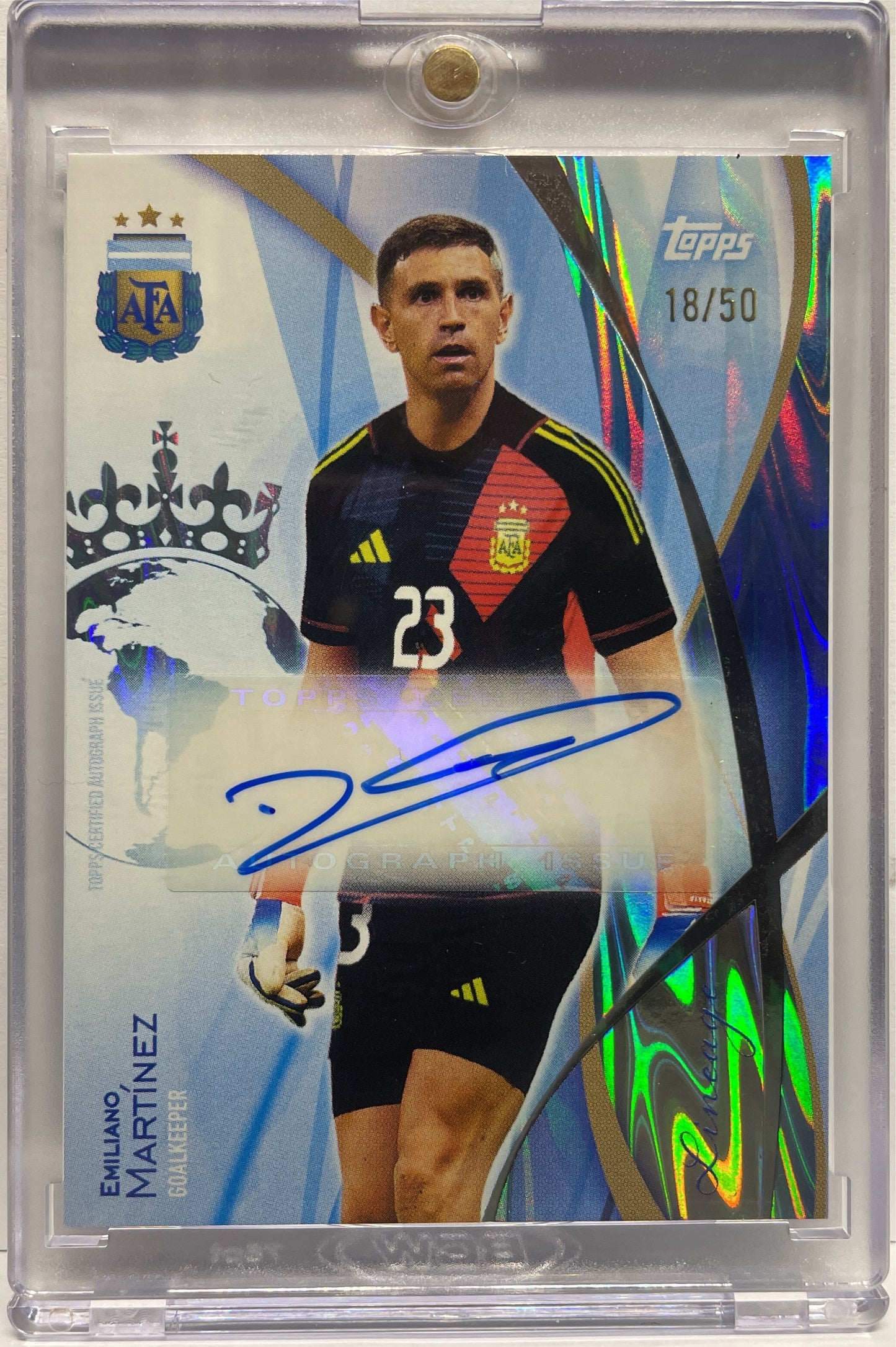 Emiliano Martinez 18/50 Autograph Topps Lineage Argentina 2024