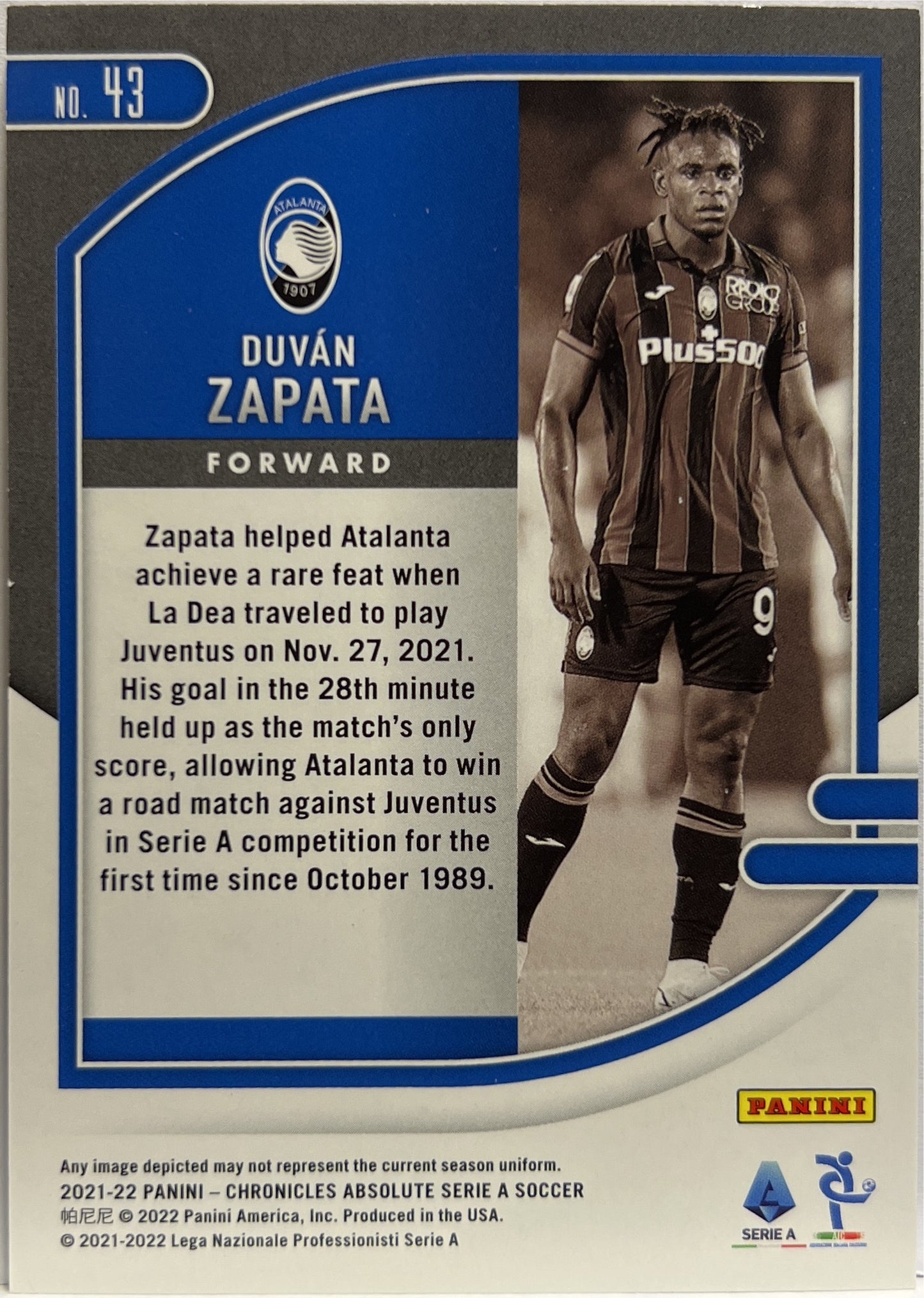 Duvan Zapata 85/99 Absolute Soccer Chronicles 2021/22