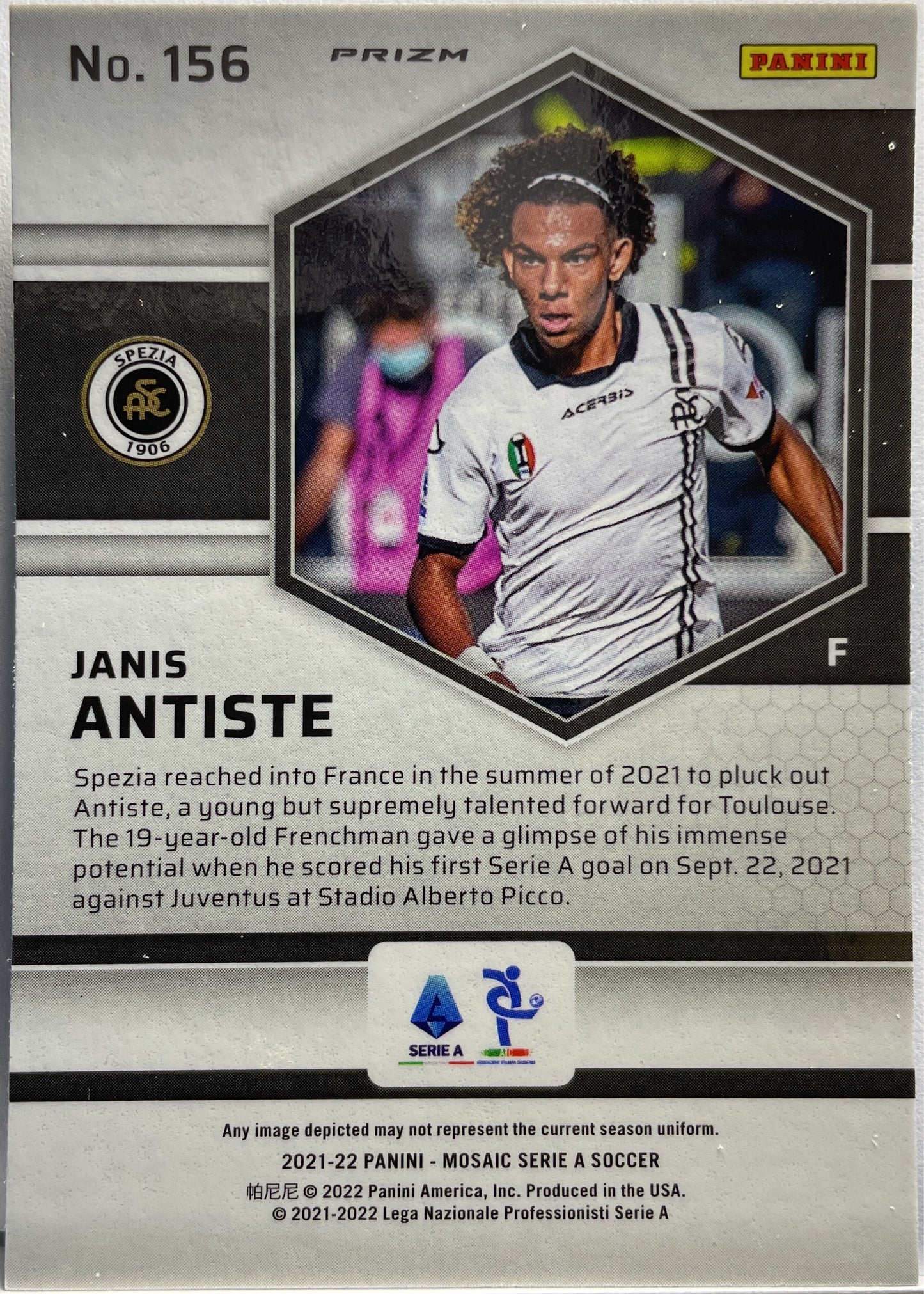 Janis Antiste Peacock T-Mall Mosaic Serie A 2021/22