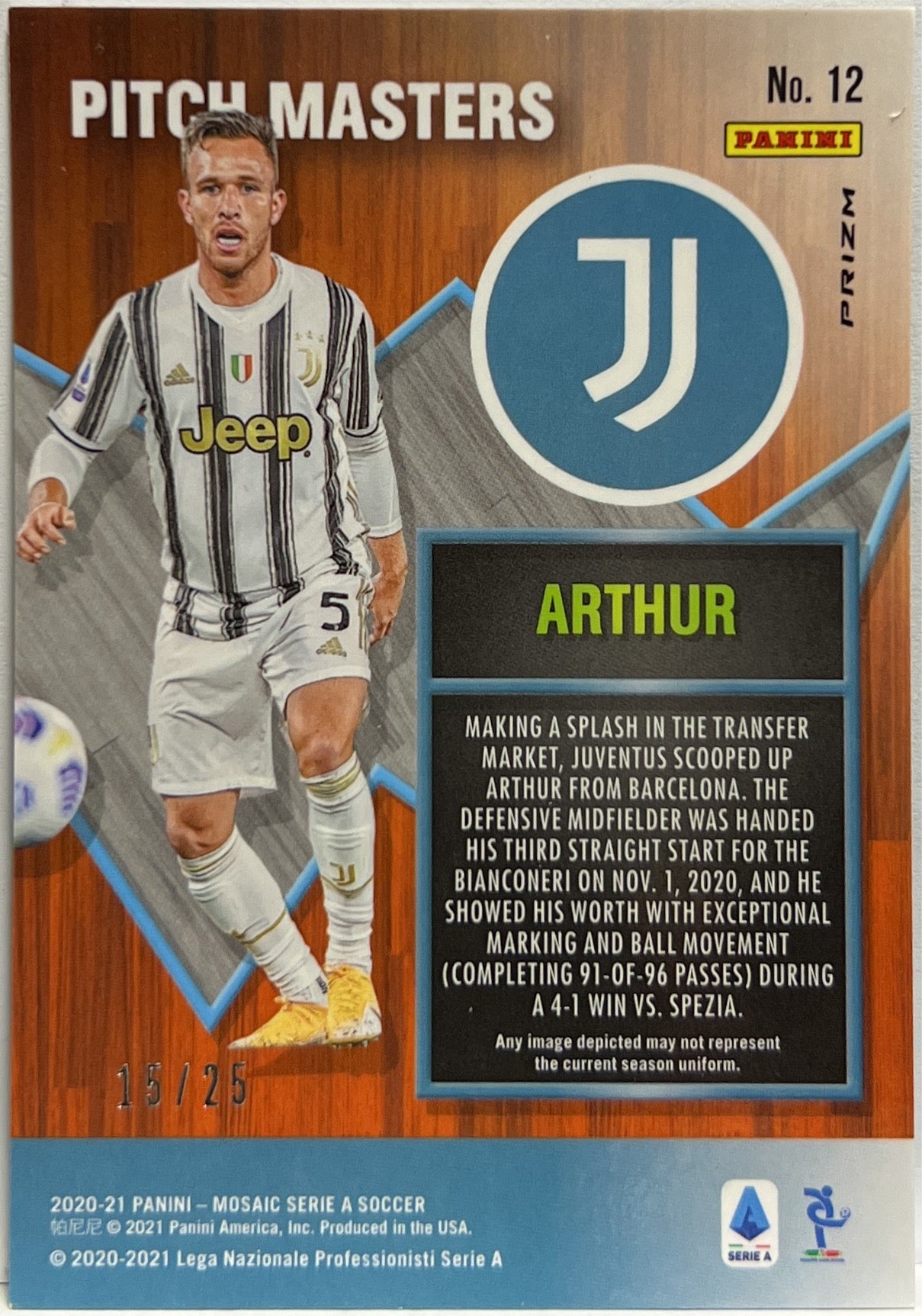 Arthur 15/25 Pitch Master White Mosaic Serie A 2020/21