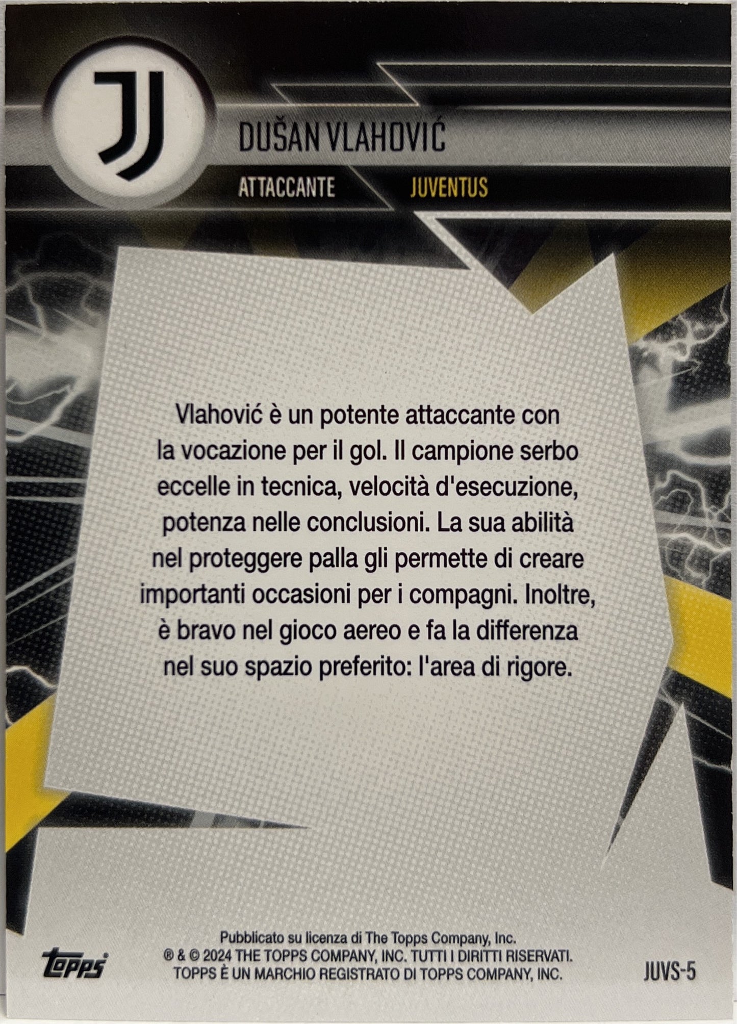 Dusan Vlahovic 284/299 Purple Topps Juventus Fan set 2023/24