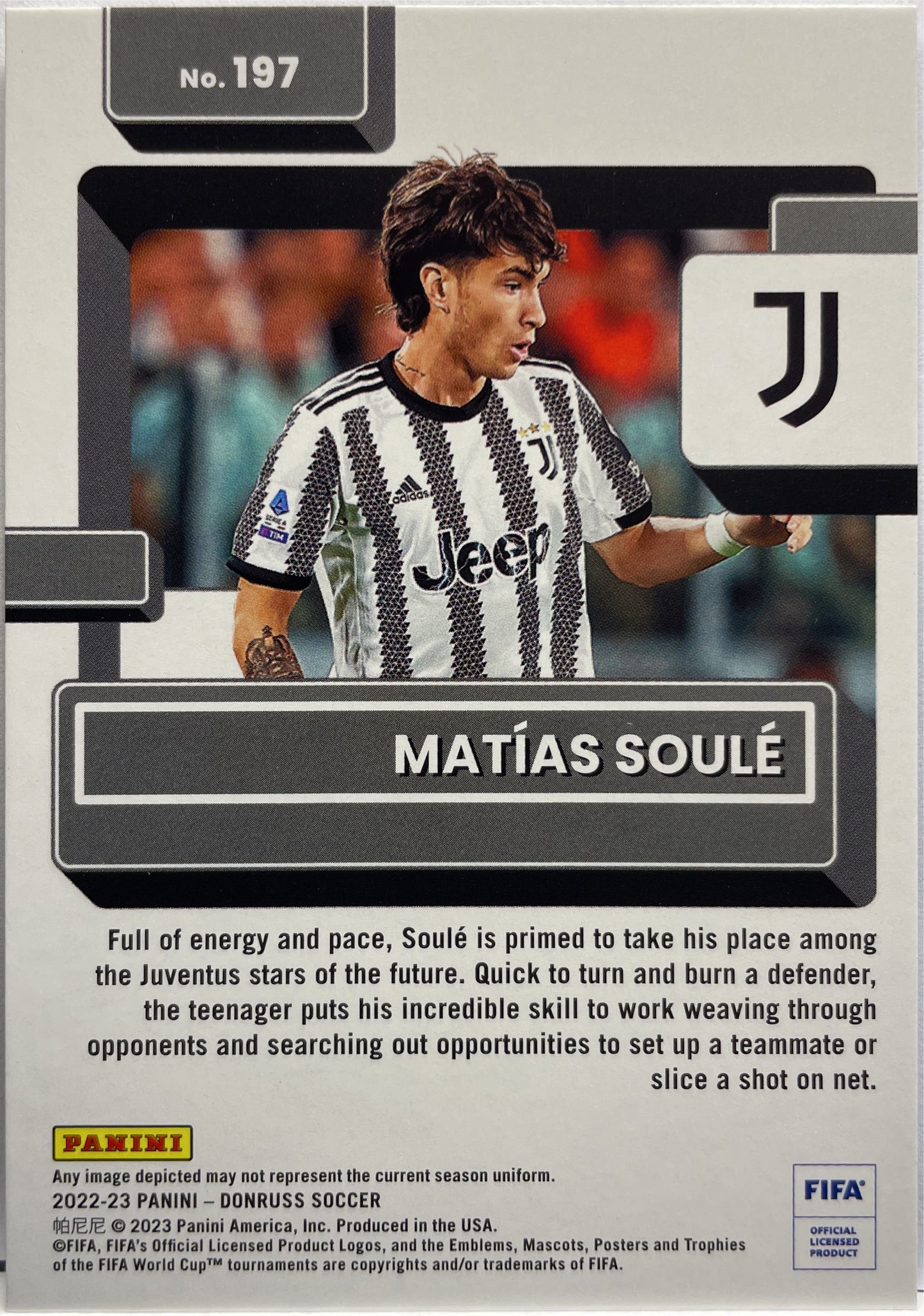 Matias Soule 77/349 Rated Rookie Silver Donruss Fifa 2022/23