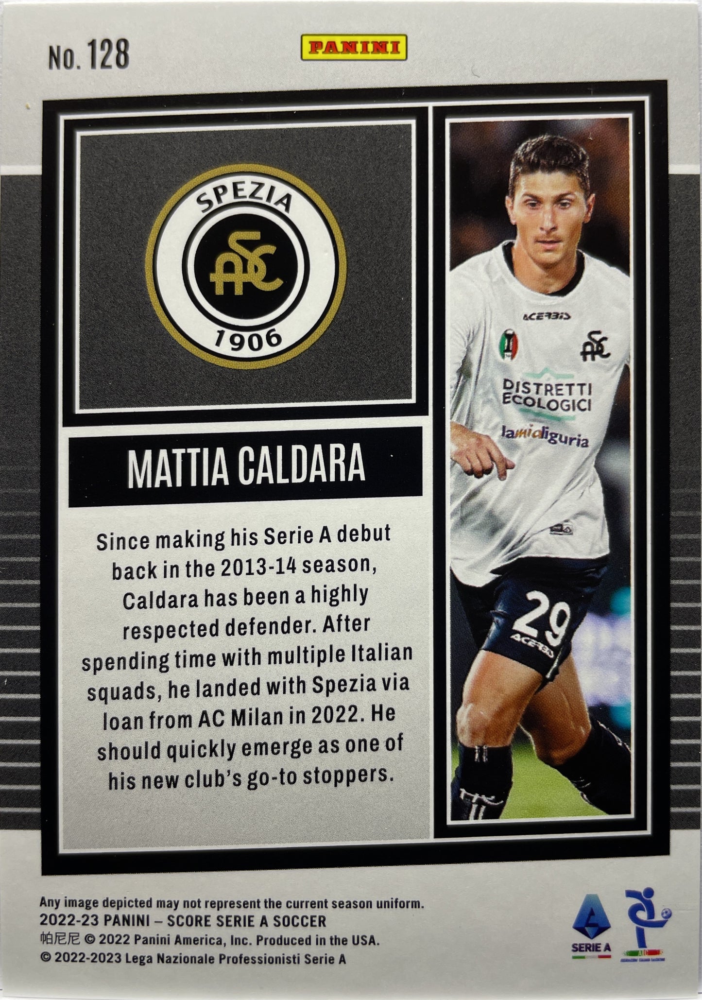 Mattia Caldara 46/65 Red Swirl Score Serie A 2022/23