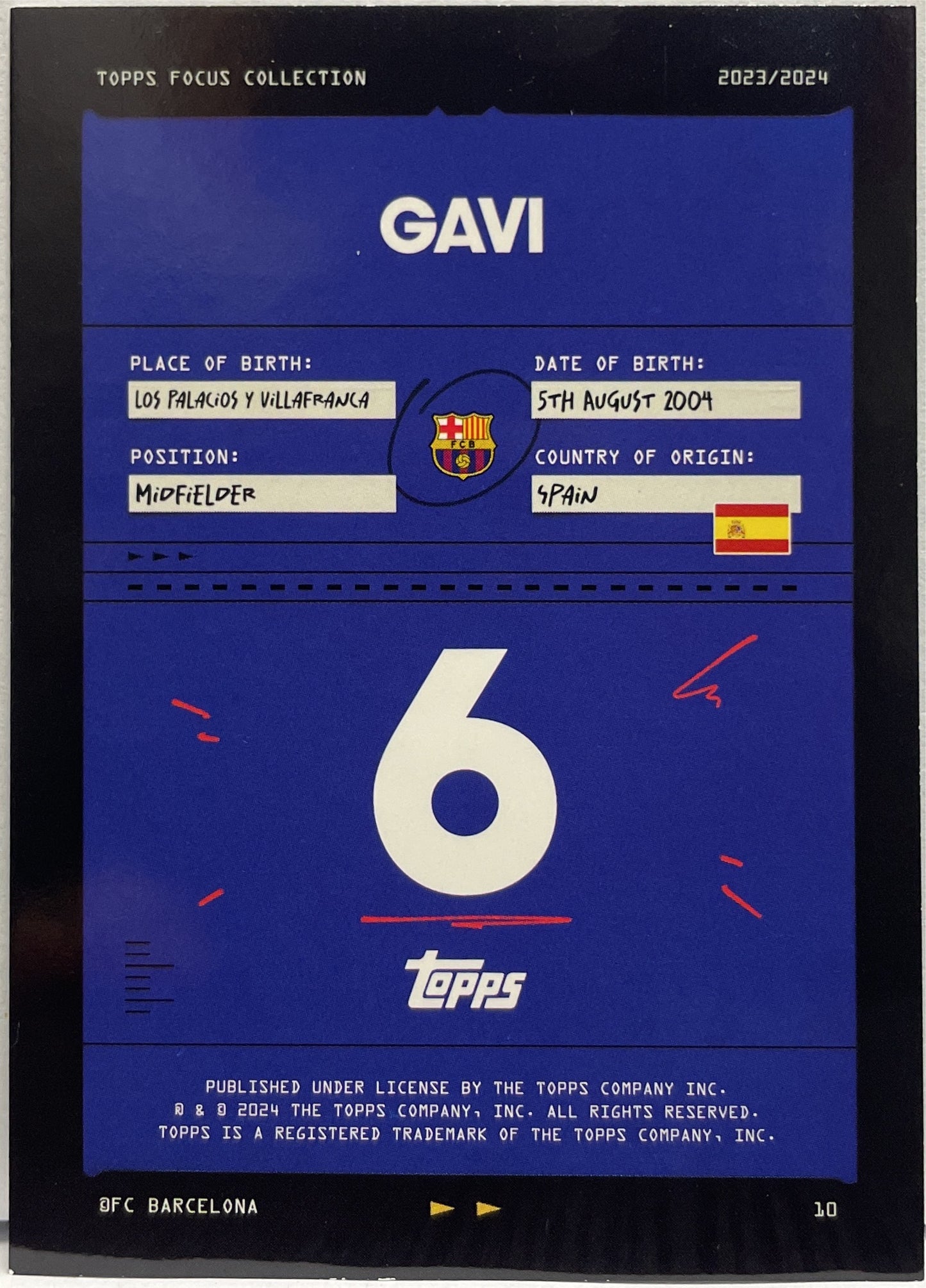 Gavi 33/99 Green Topps Focus Barcelona 2023/24