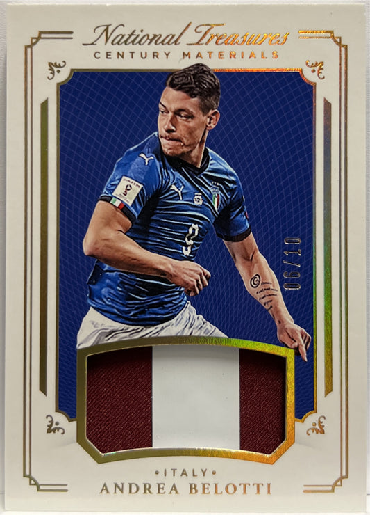 Andrea Belotti 6/10 Patch Century Materials Panini National Treasures 2018
