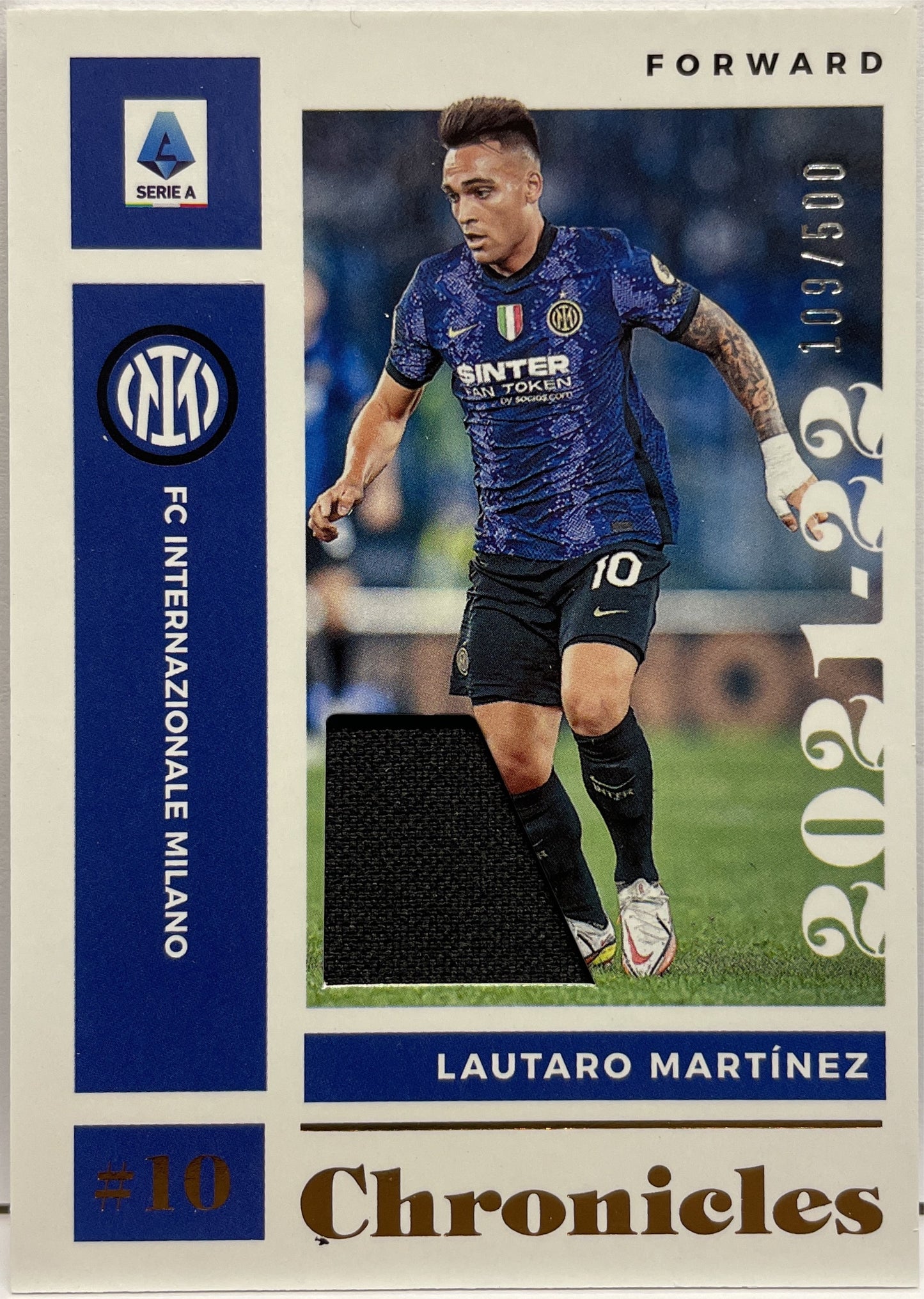 Lautaro Martinez 109/500 Patch Chronicles Serie A 2021/22