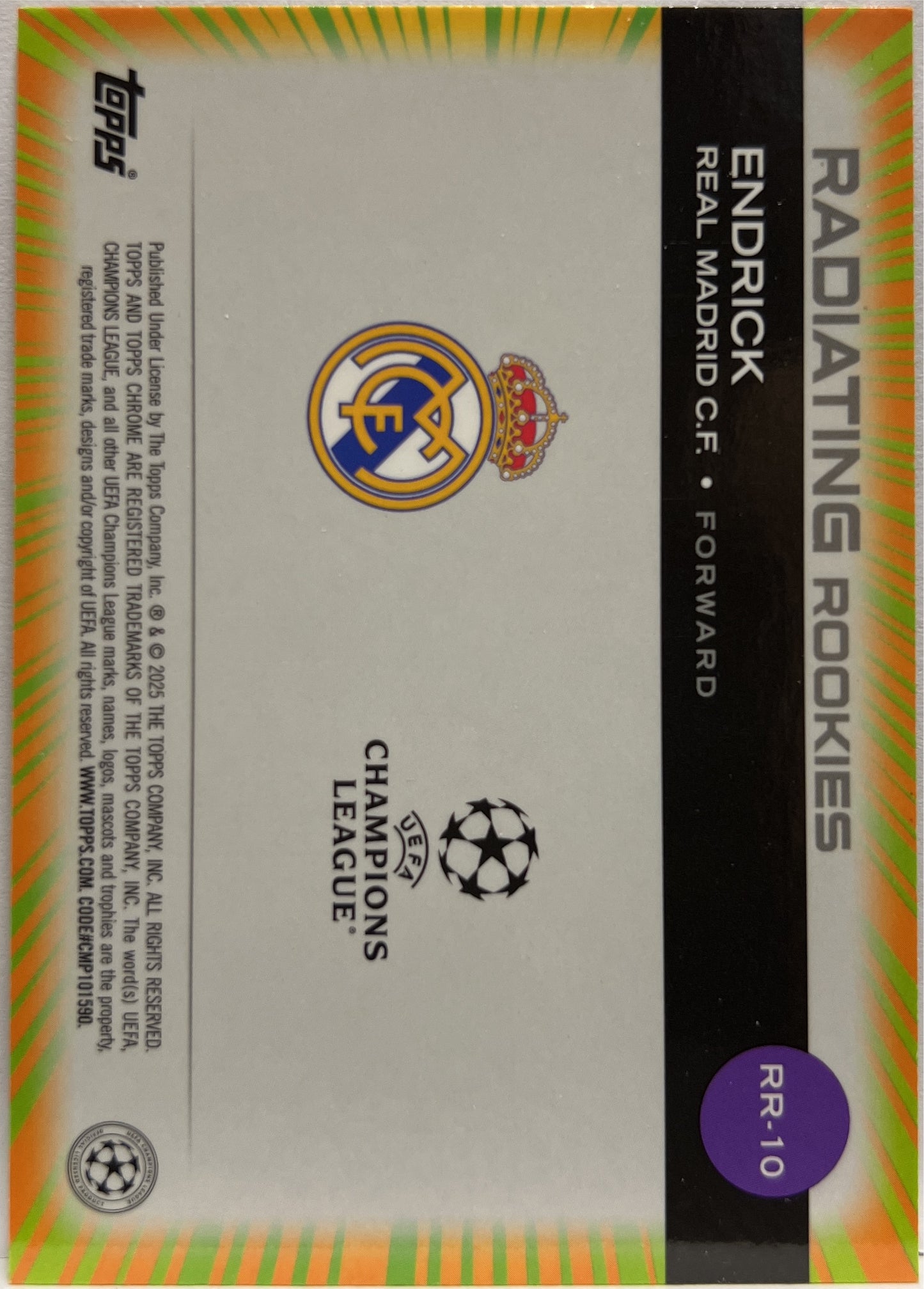 Endrick Radiating Rookie Topps Chrome UCC 2024/25