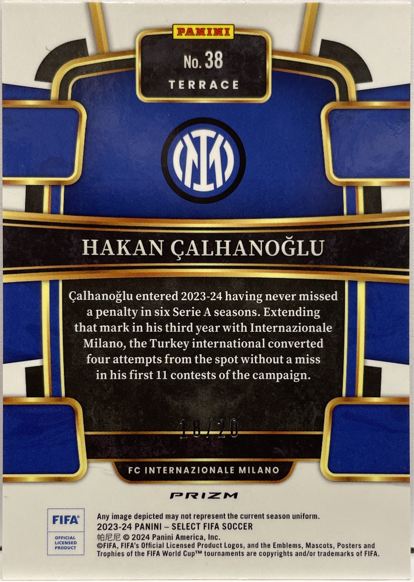 Hakan Calhanoglu 18/20 Terrace White Select Fifa 2023/24