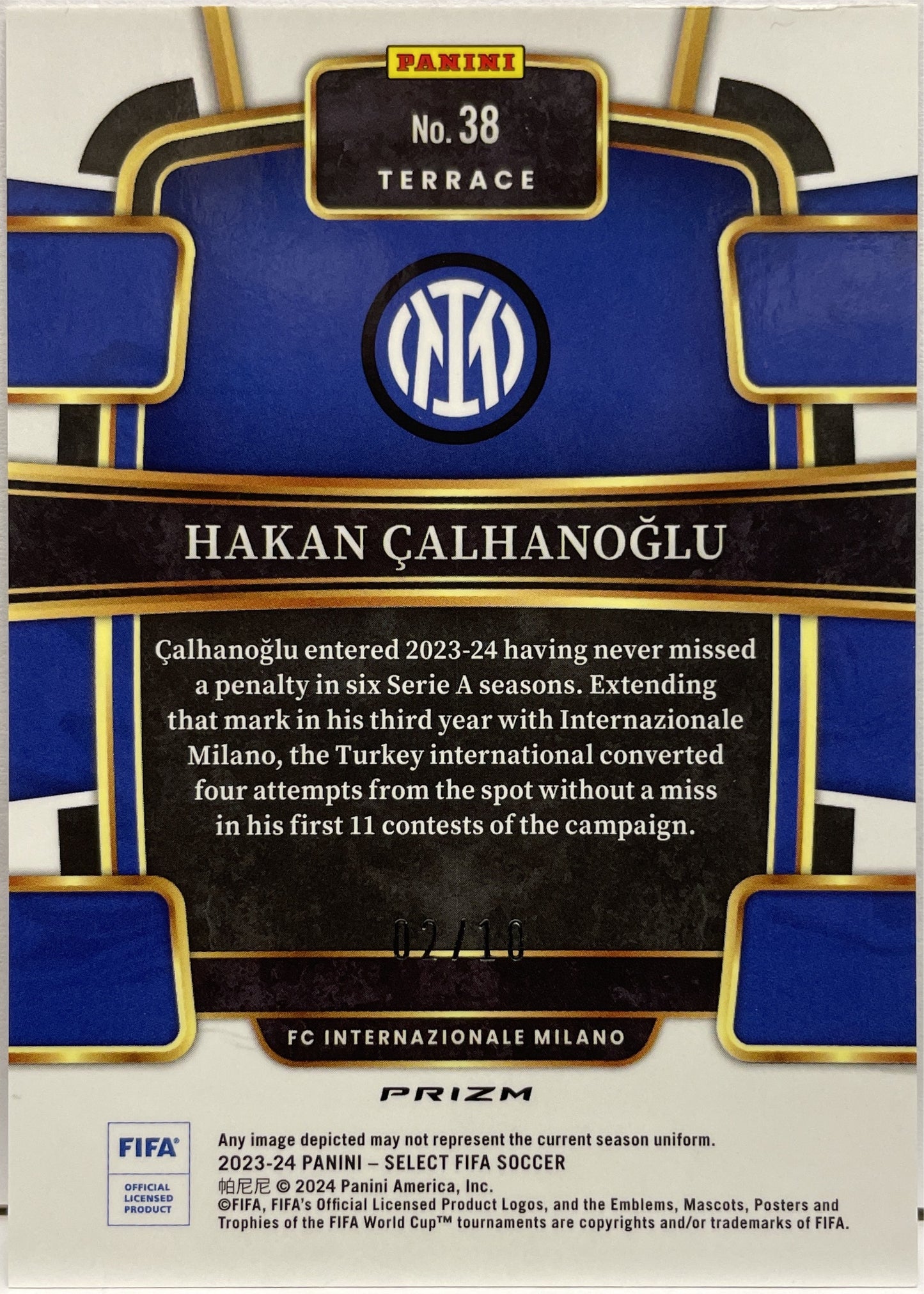 Hakan Calhanoglu 2/10 Terrace Gold Select Fifa 2023/24