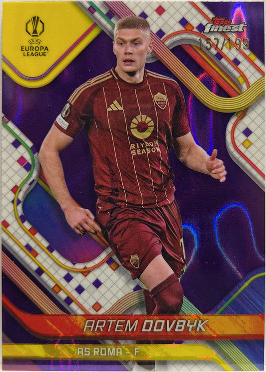 Artem Dovbyk 157/199 Purple Lava Topps Finest UCC 2024/25