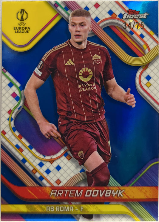 Artem Dovbyk 34/75 Blue Topps Finest UCC 2024/25