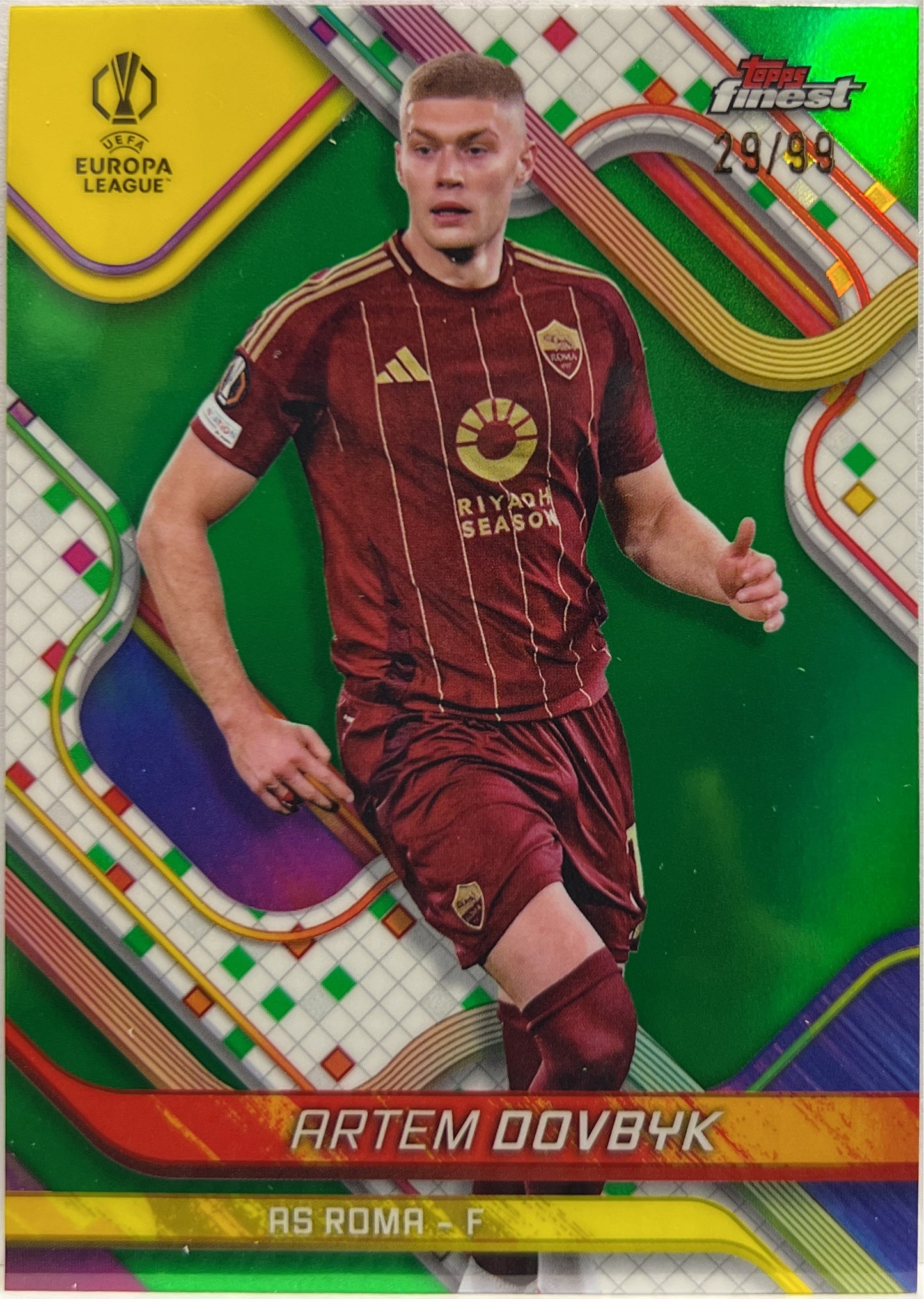 Artem Dovbyk 29/99 Green Topps Finest UCC 2024/25