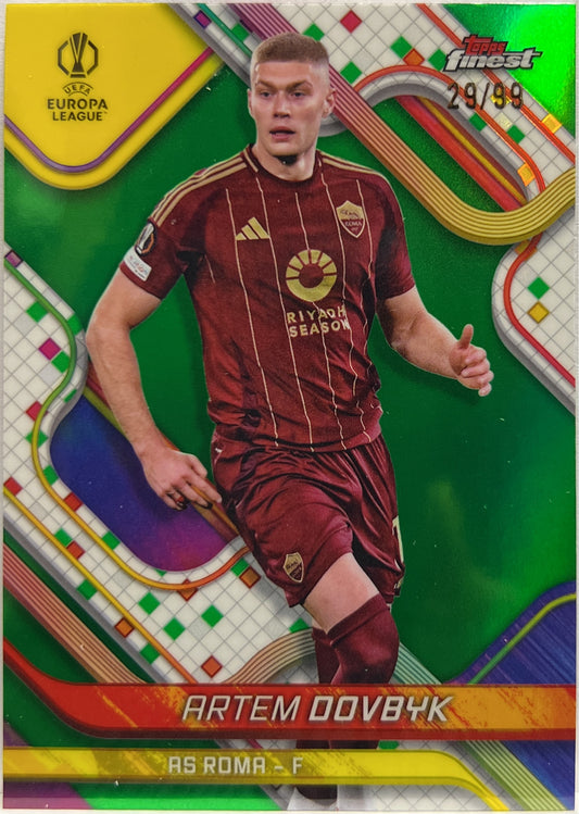 Artem Dovbyk 29/99 Green Topps Finest UCC 2024/25