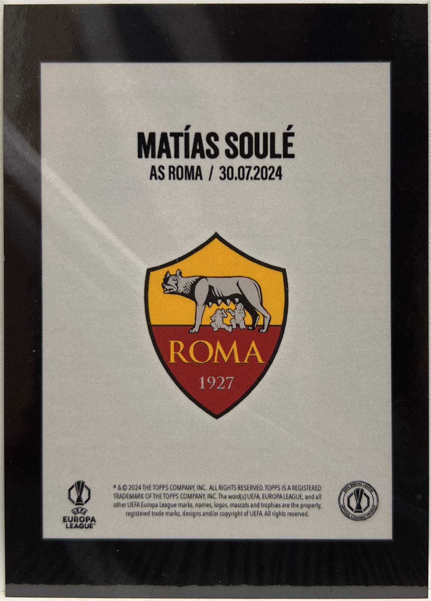 Matias Soule 32/49 Autograph Topps Fabrizio Romano Here We Go 2024