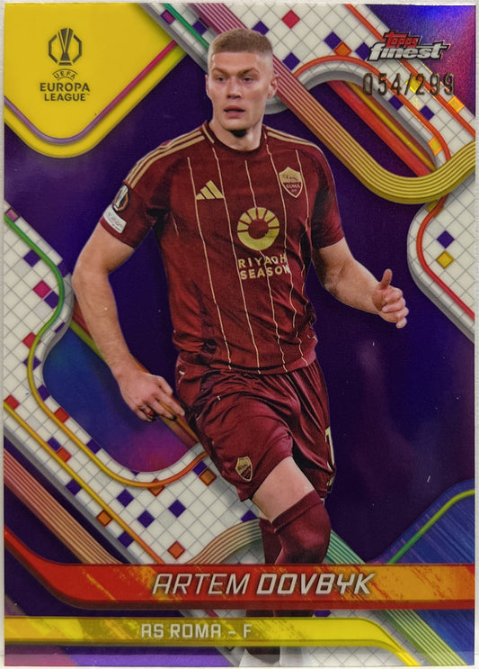Artem Dovbyk 54/299 Purple Topps Finest UCC 2024/25