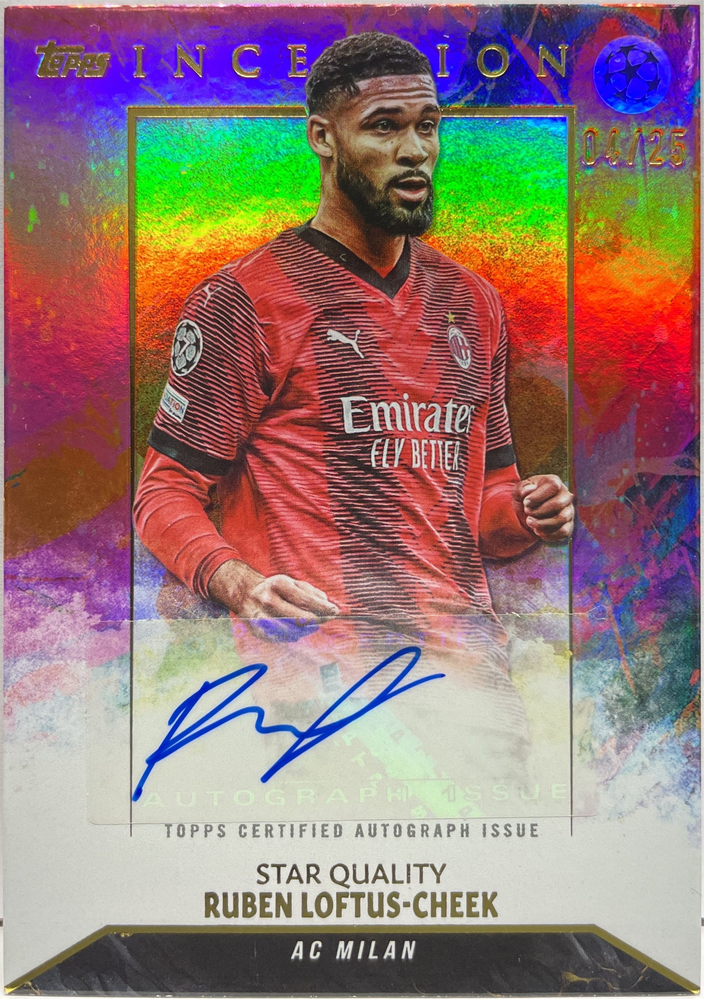 Ruben Loftus Cheek 4/25 Autograph Star Quality Topps Inception 2023/24
