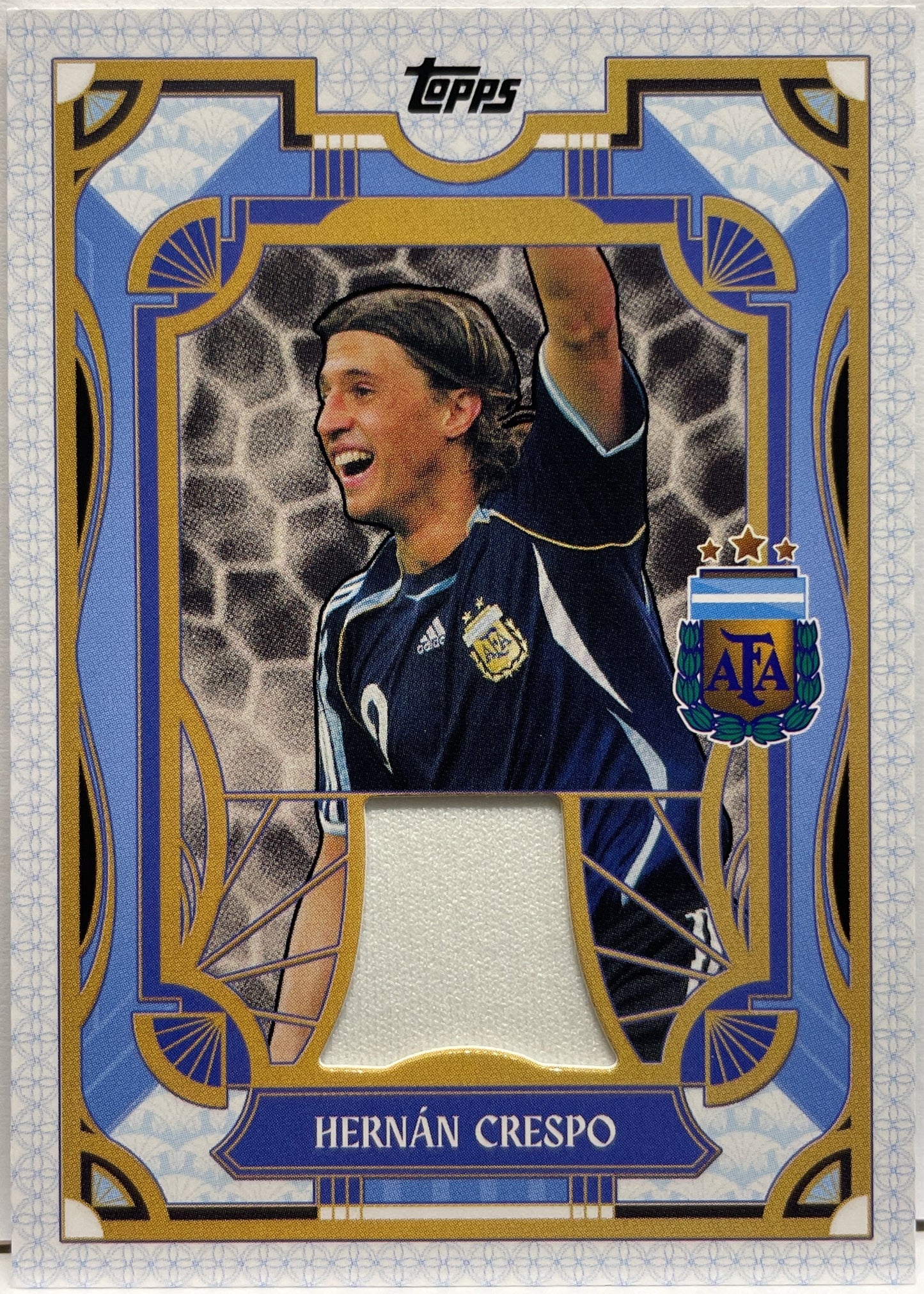 Hernan Crespo Patch Tango Relic Topps Argentina Team Set 2024/25