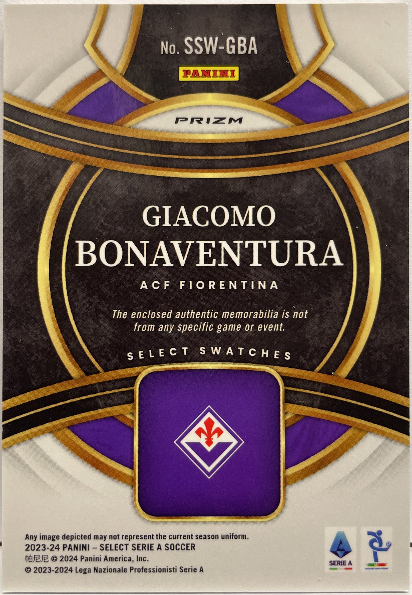 Giacomo Bonaventura Patch Select Swatches Select Serie A 2023/24