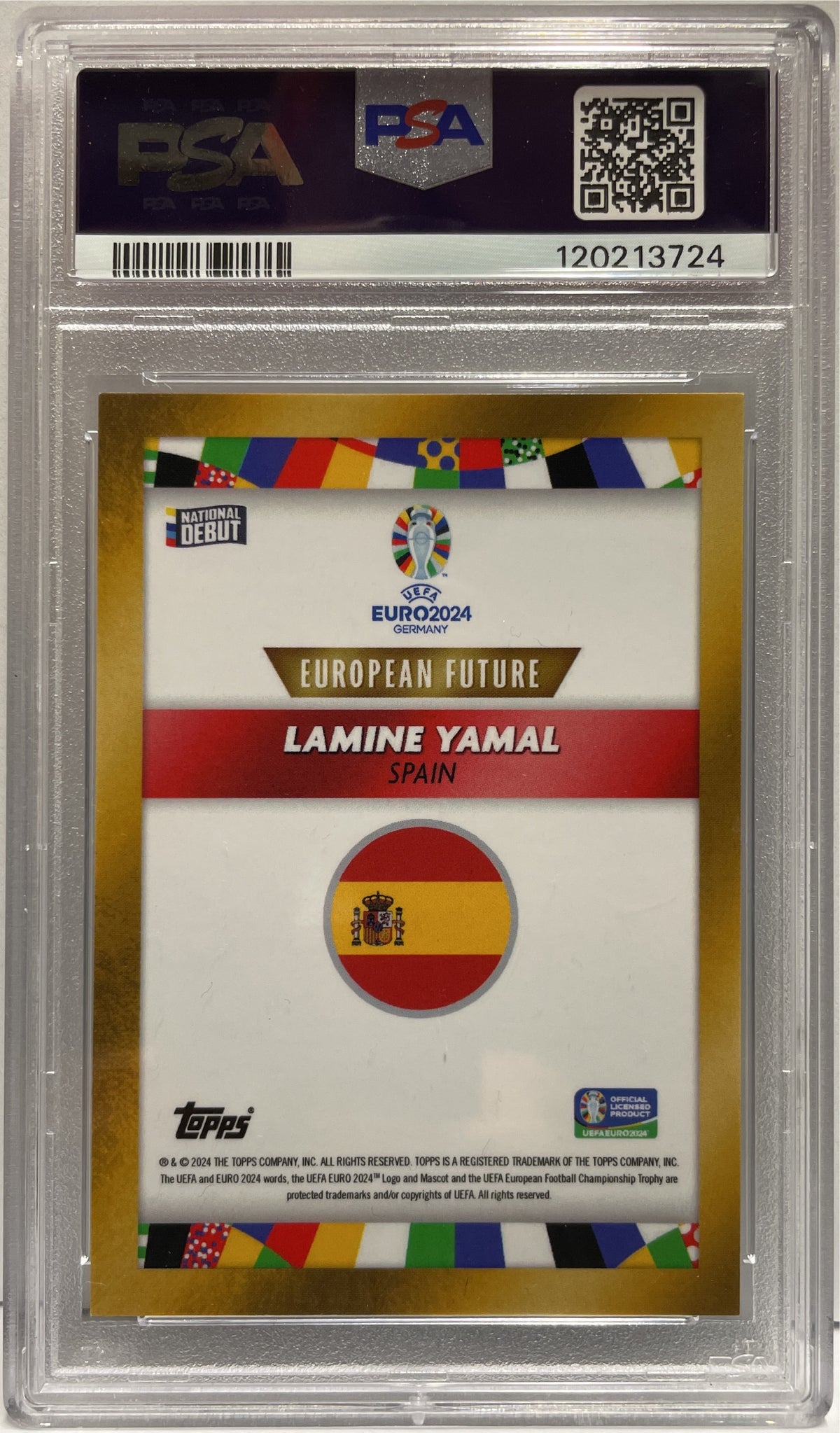 Lamine Yamal 1/1 National Debut Topps Jose Mourinho Platinum Set Euro 2024 PSA 8