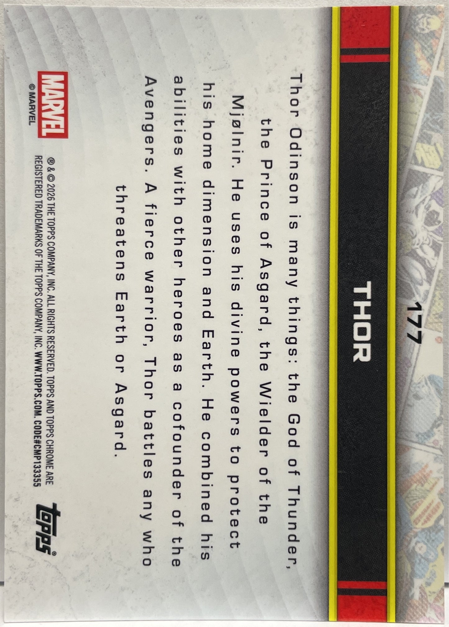 Mancolista-Set Base-Topps Chrome Marvel Comics 2026 Parte 2 (101-200)