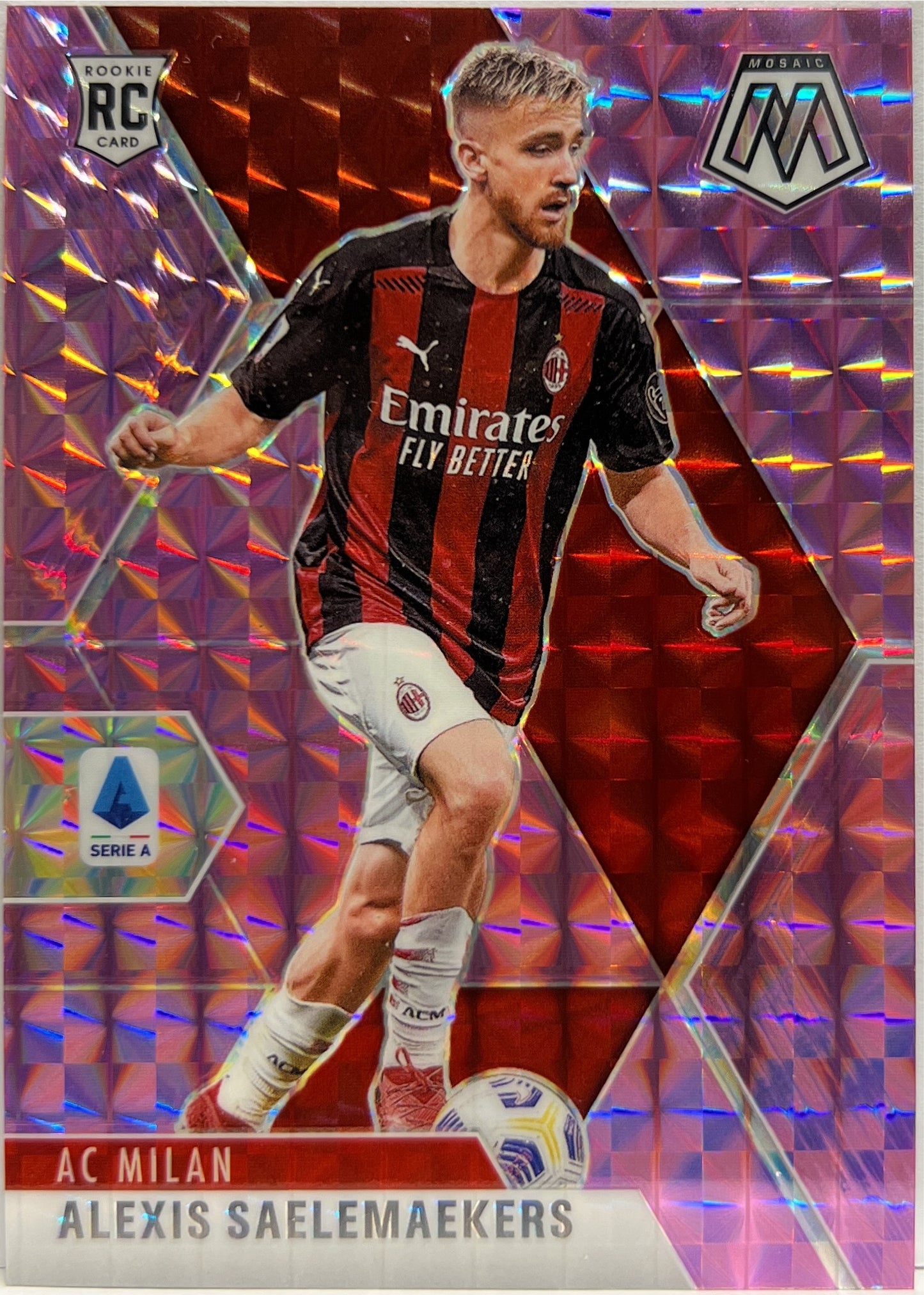 Alexis Saelemaekers 33/49 Rookie Purple Mosaic Serie A 2020/21