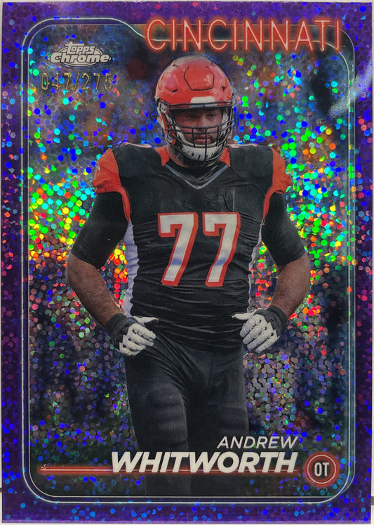 Andrew Whitworth 47/275 Purple Topps Chrome Football 2024
