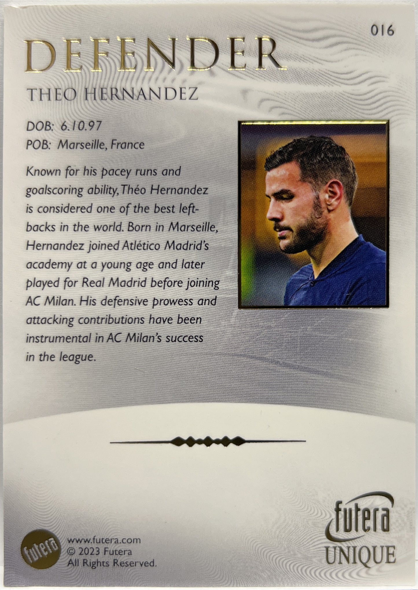 Theo Hernandez Futera Unique 2023