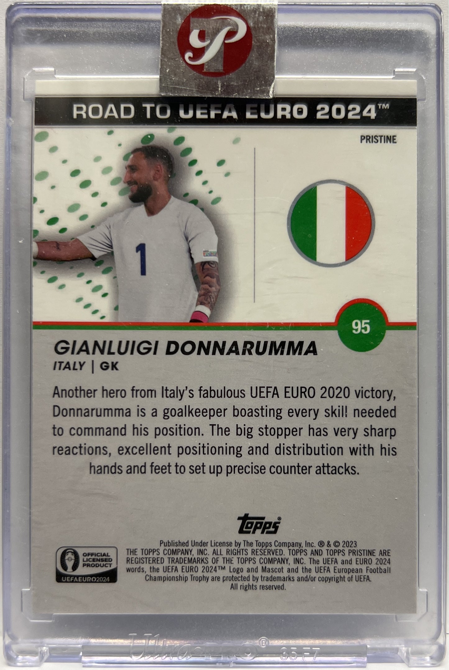 Gianluigi Donnarumma Topps Pristine Road To Uefa Euro 2024