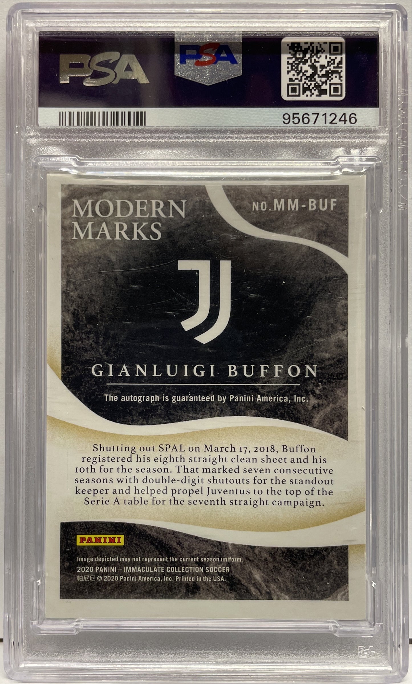 PSA 8 - Gianluigi Buffon 1/5 Autograph Modern Marks Gold - Immaculate Collection 2020