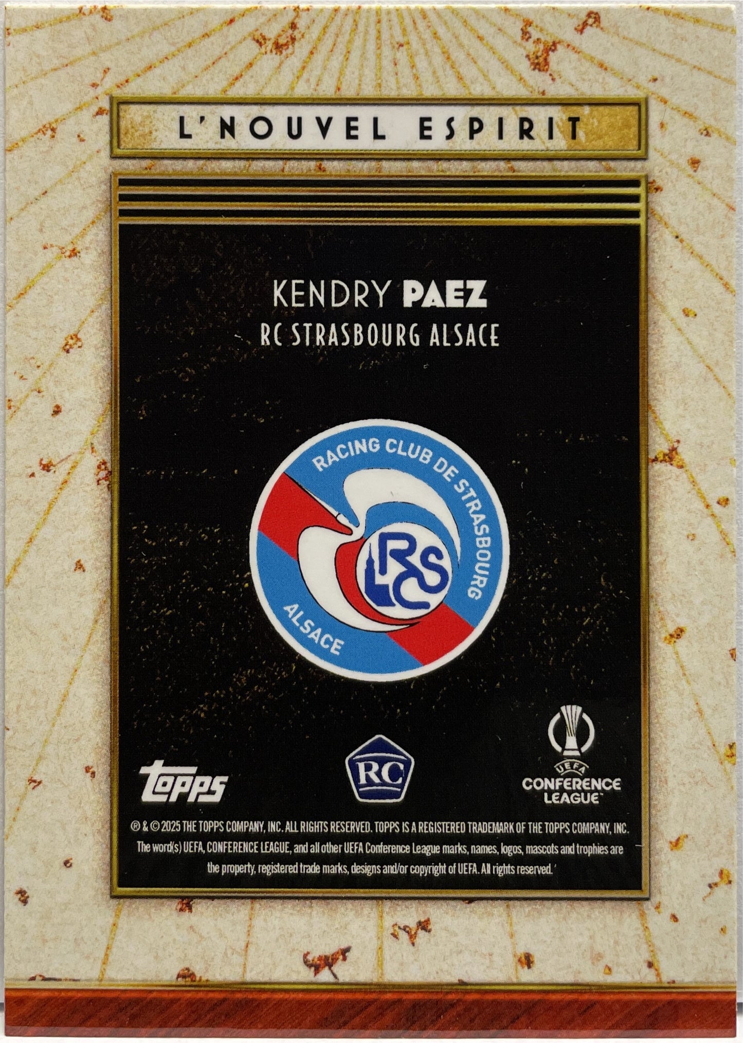 Kendry Paez Rookie Nouvel Espirit Topps Deco 2025/26