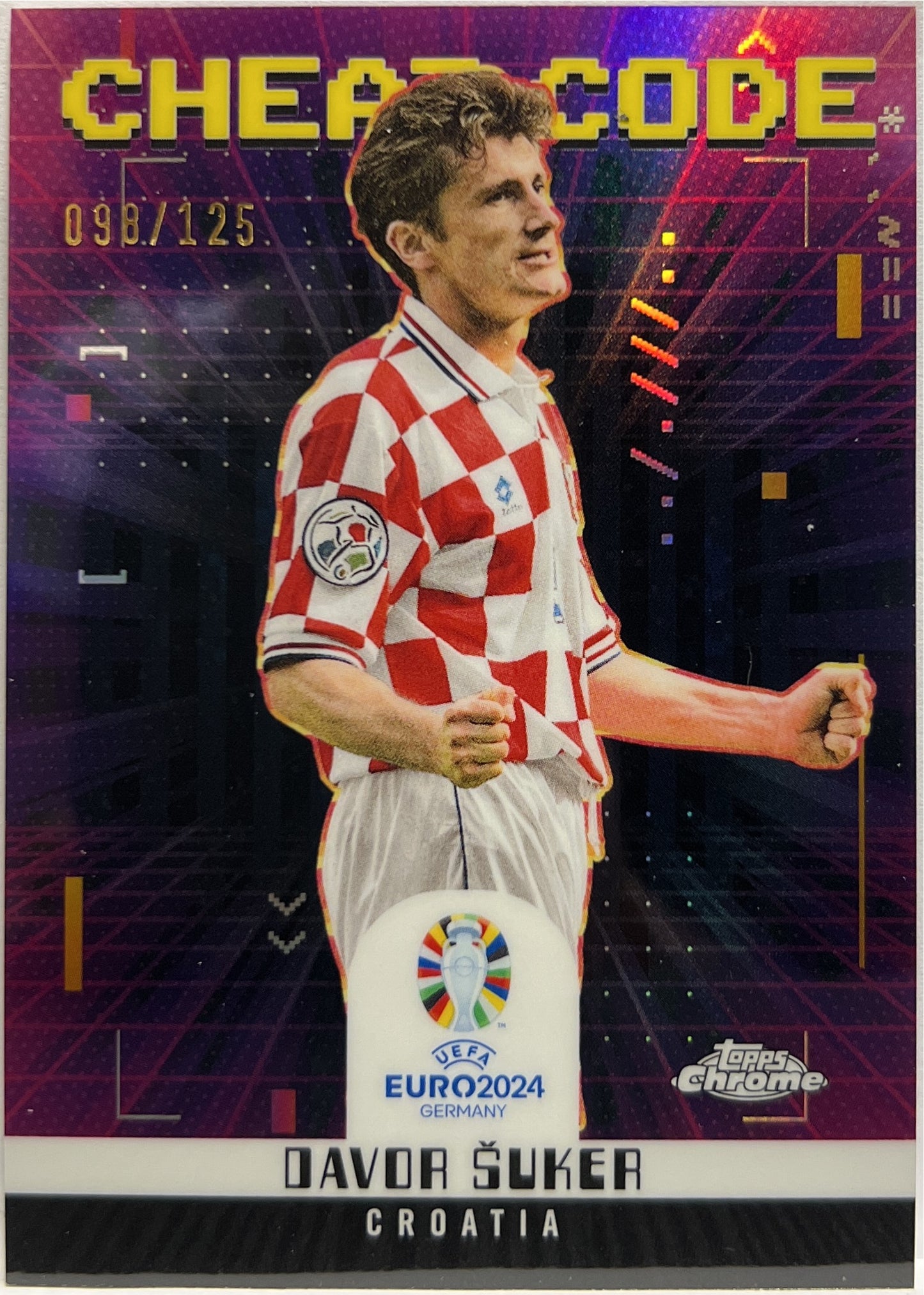 Davor Suker 98/125 Cheat Code Topps Chrome Euro 2024